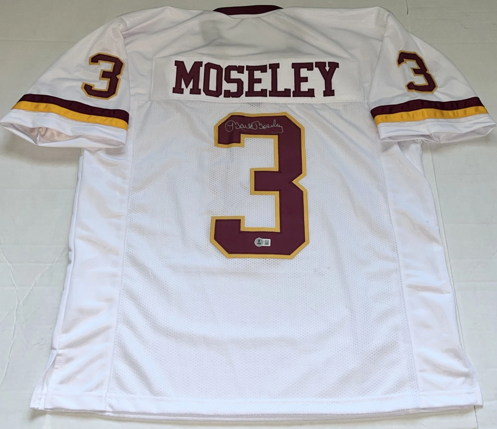Mark Moseley Washington Redskins signed Custom jersey #2 Beckett Witnessed COA