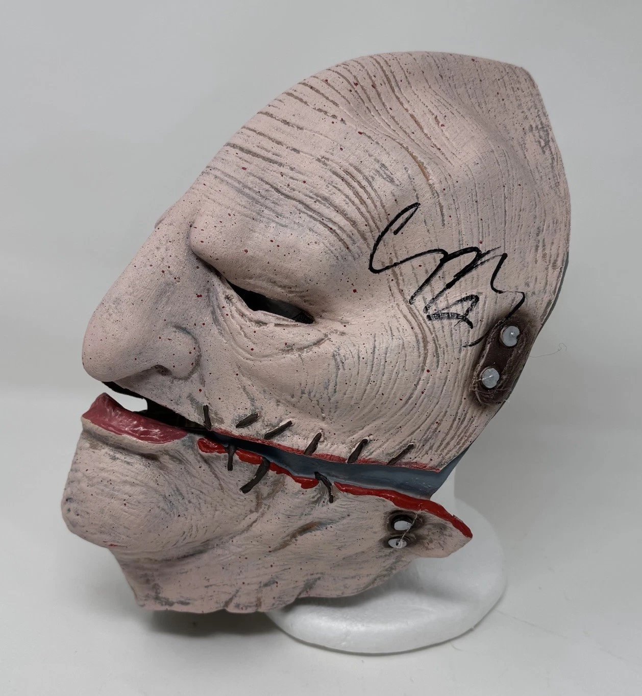 Corey Taylor Signed Autographed Slipknot Mask Gray Chapter Beckett Witnessed COA