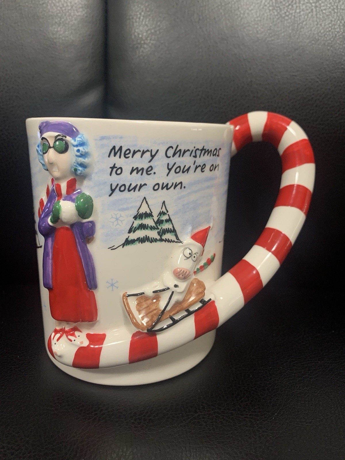 MAXINE CARTOON VINTAGE CHRISTMAS MUG+STUFF THIS 14″ STOCKING          BRAND NEW COLLECTIBLE MEMORABILIA