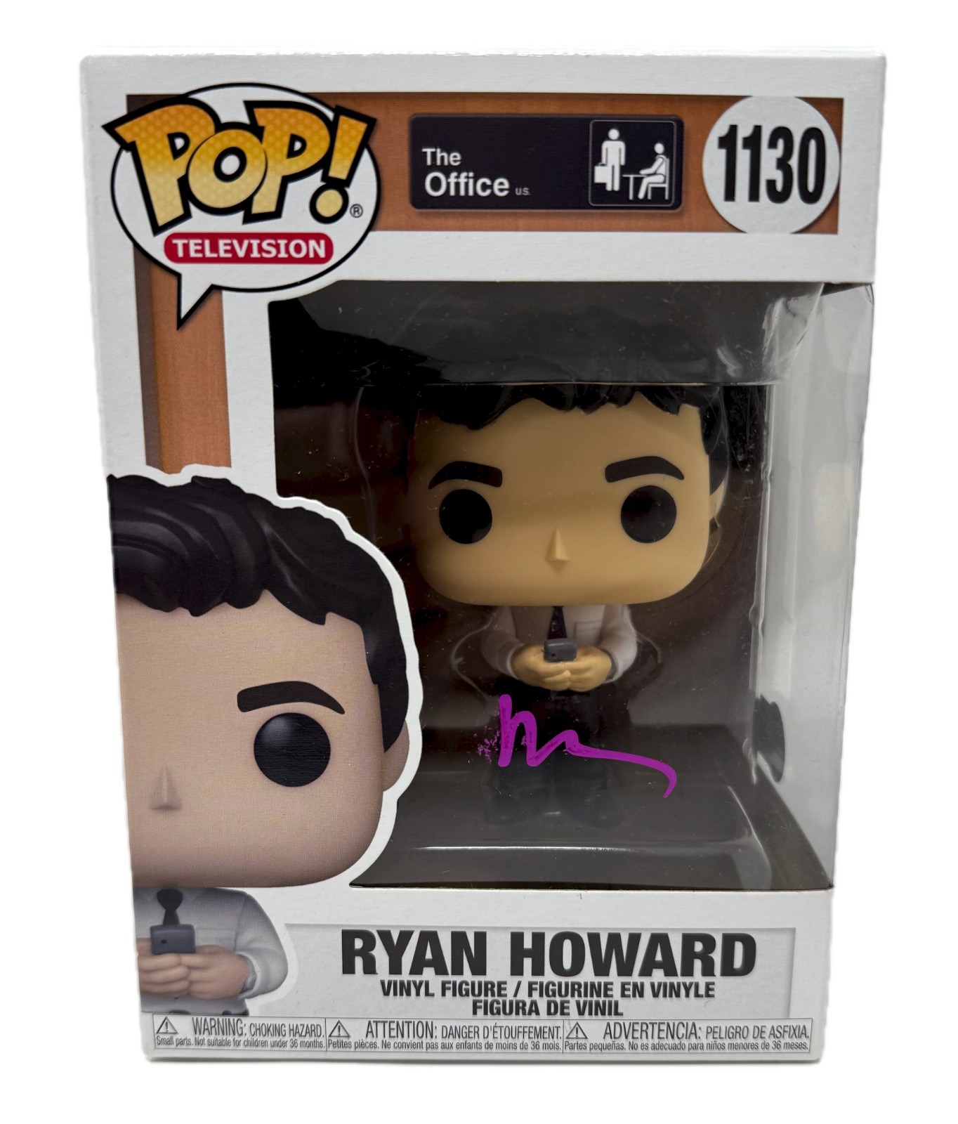 BJ Novak Signed Ryan Howard The Office Funko Pop Autograph 1130 B.J. Beckett COA