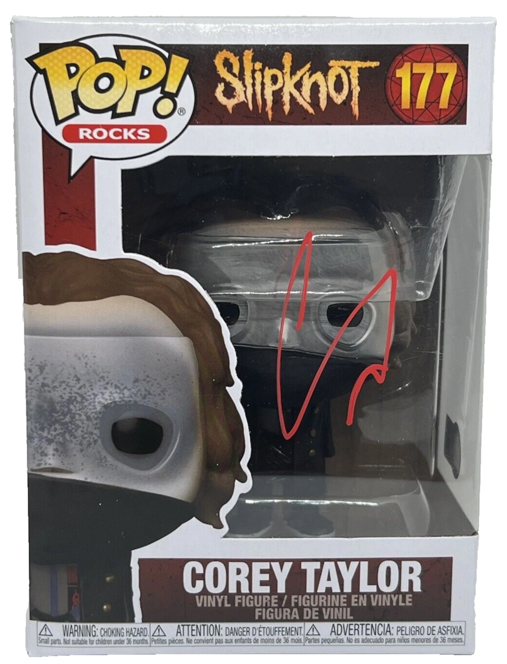 Corey Taylor Slipknot Signed Autograph Funko Pop Rocks #177 Proof Beckett COA