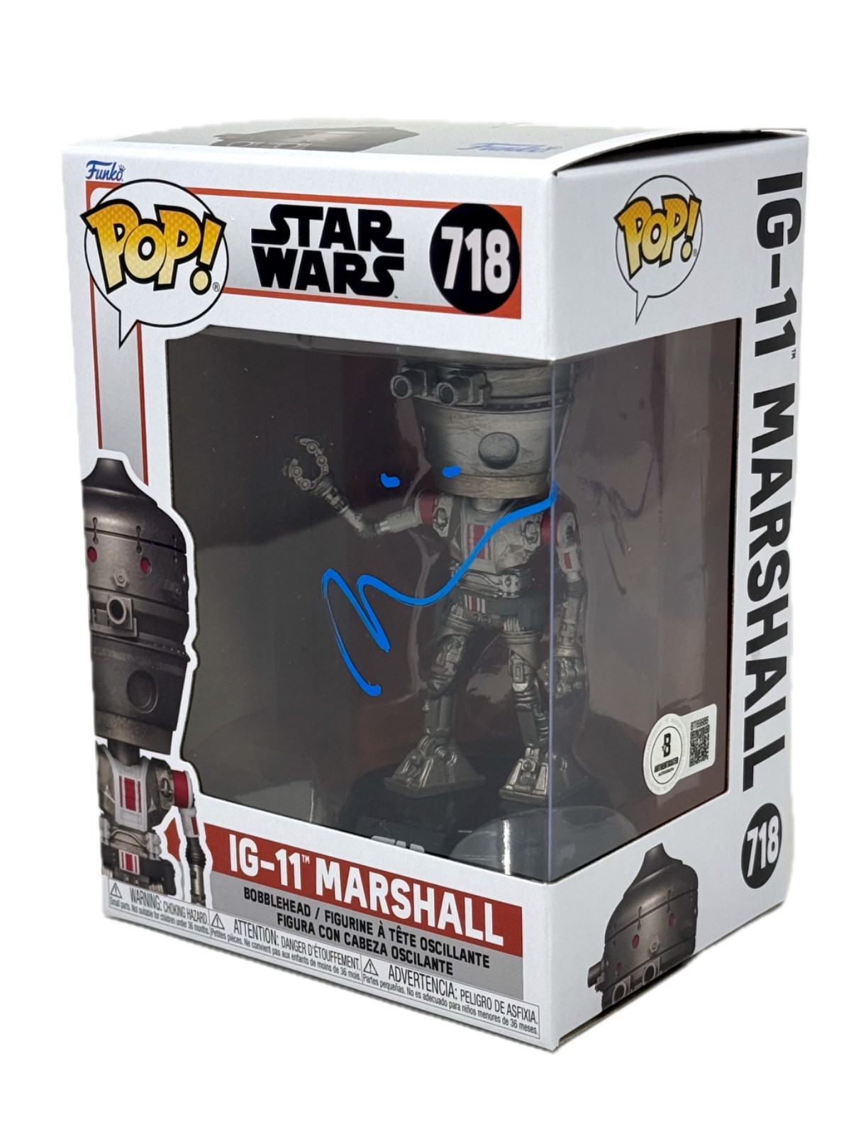 Taika Waititi Signed Star Wars IG-11 Marshall Funko Pop Mandalorian Beckett COA