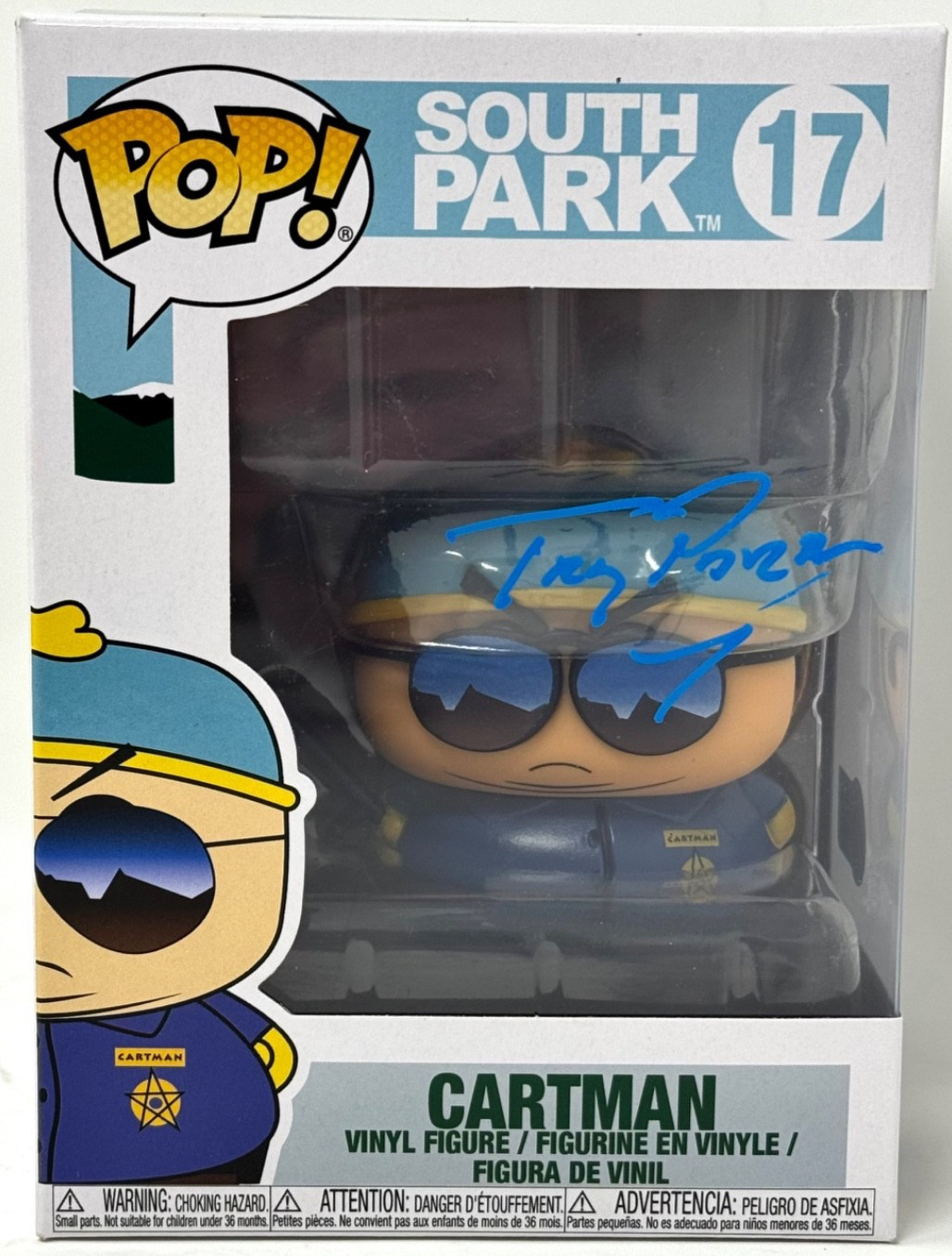 Trey Parker Signed South Park Cartman Funko Pop #17 Autograph Figure Beckett COA