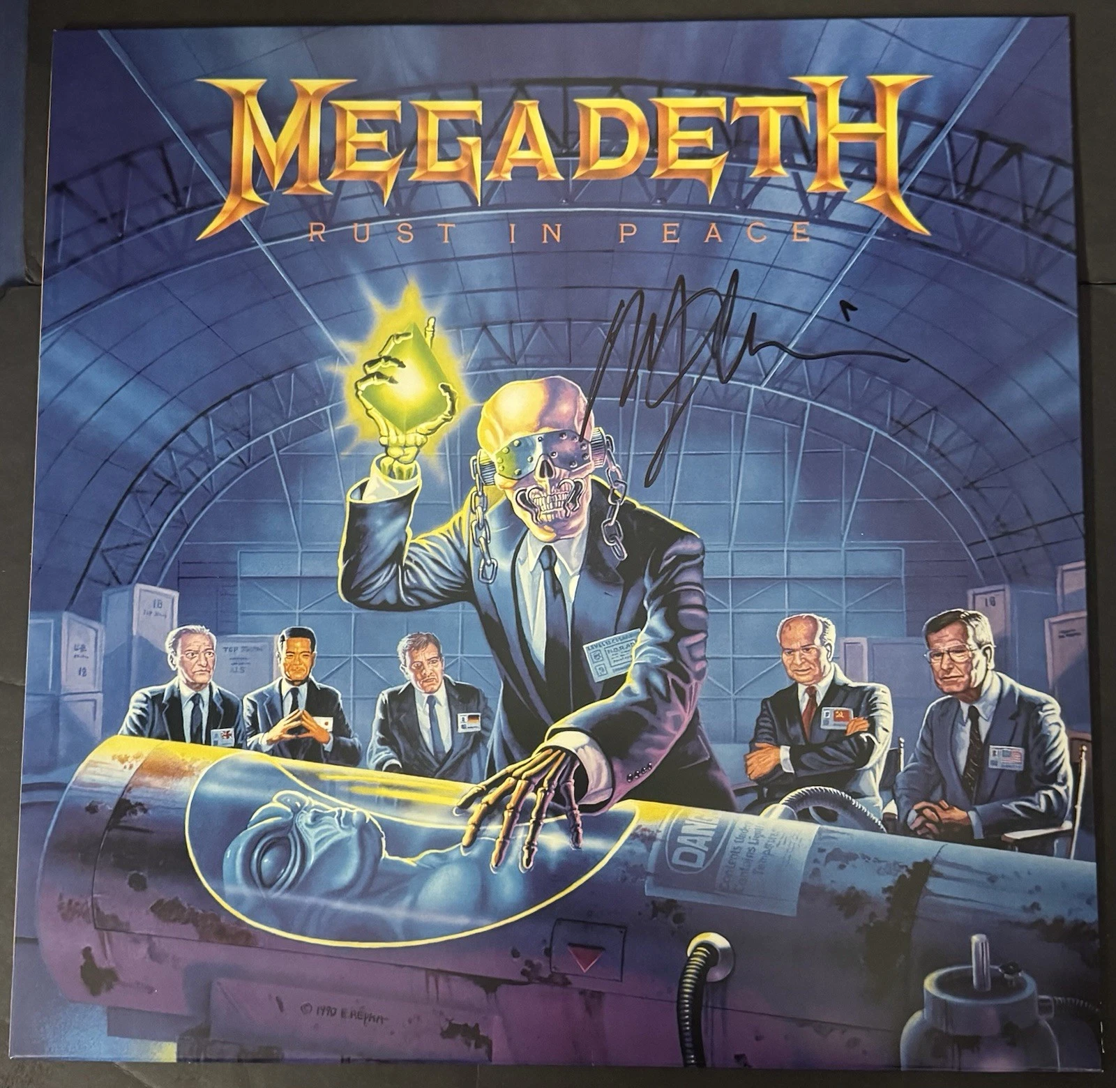 Marty Friedman Signed Autographed Megadeth Rust In Peace Vinyl JSA COA