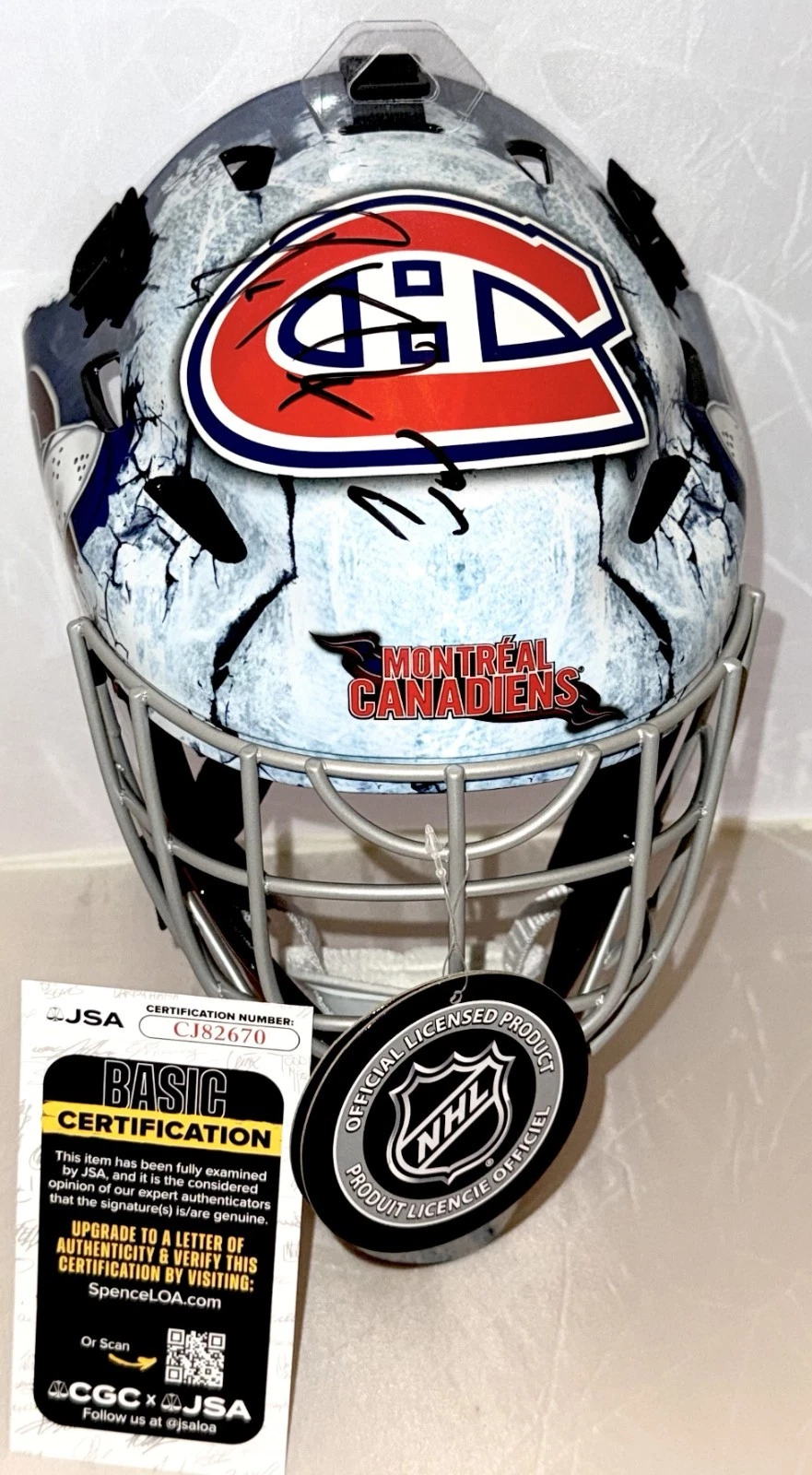 Patrick Roy signed Montreal Canadiens Full Size Goalie Mask autographed #2 JSA