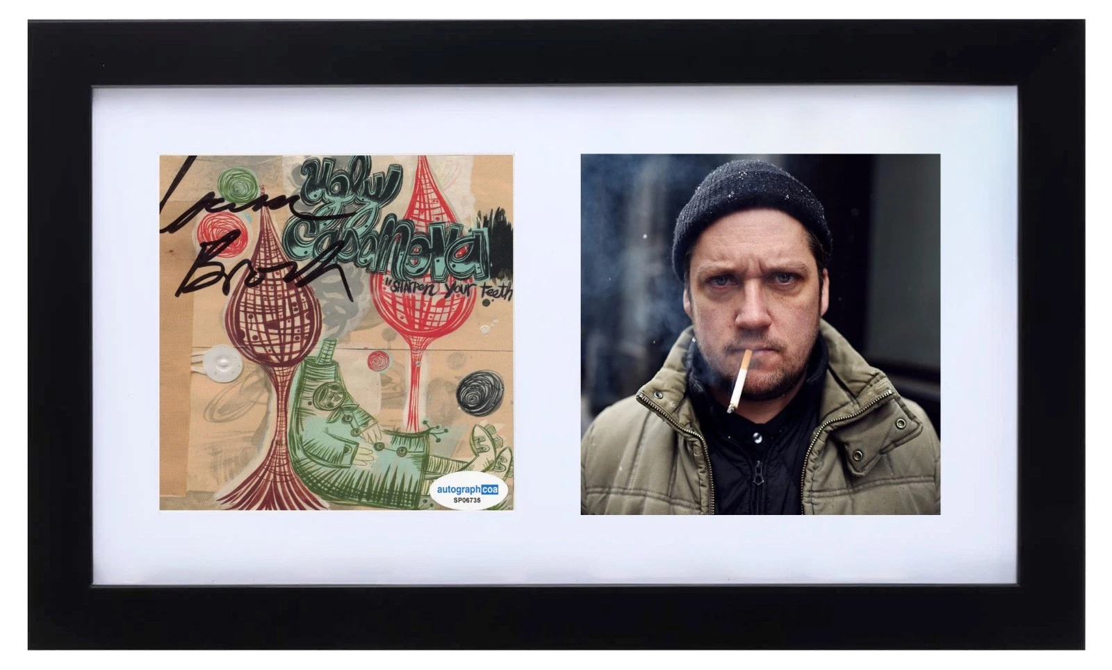 Isaac Brock Modest Mouse Signed Ugly Casanova Sharpen Your Teeth CD Framed ACOA