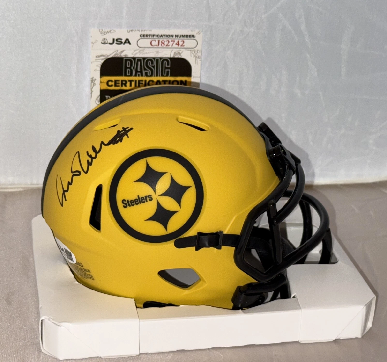 Art Rooney II signed Pittsburgh Steelers Rave mini helmet autographed JSA