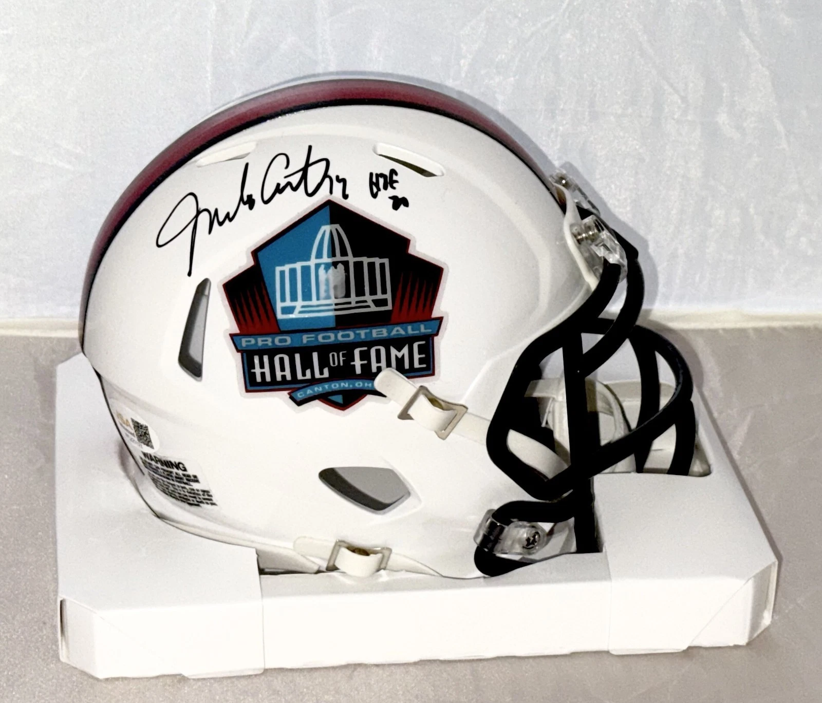 Jimbo Covert Chicago Bears signed Hall of Fame mini helmet W/ HOF JSA Witnessed