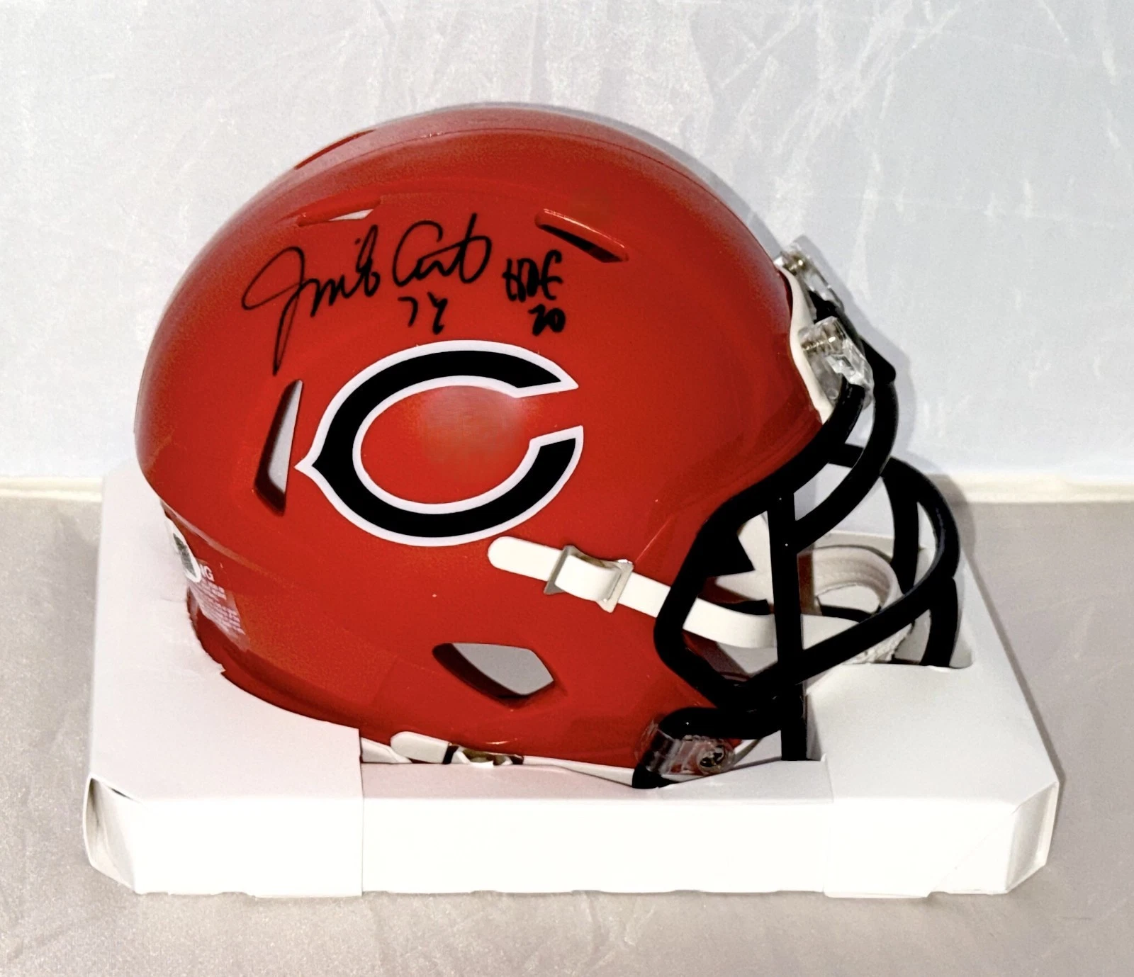 Jimbo Covert signed Chicago Bears mini helmet autographed W/ HOF JSA Witnessed