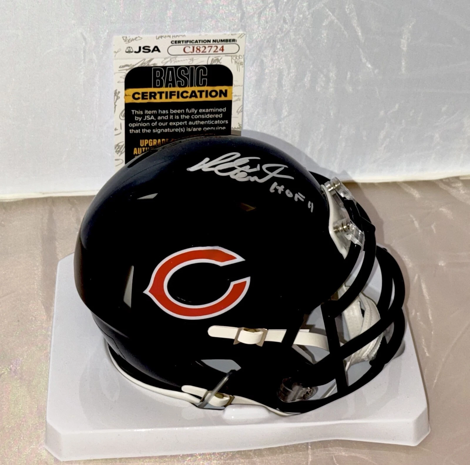 Richard Dent signed Chicago Bears mini helmet autographed W/ HOF Inscription JSA