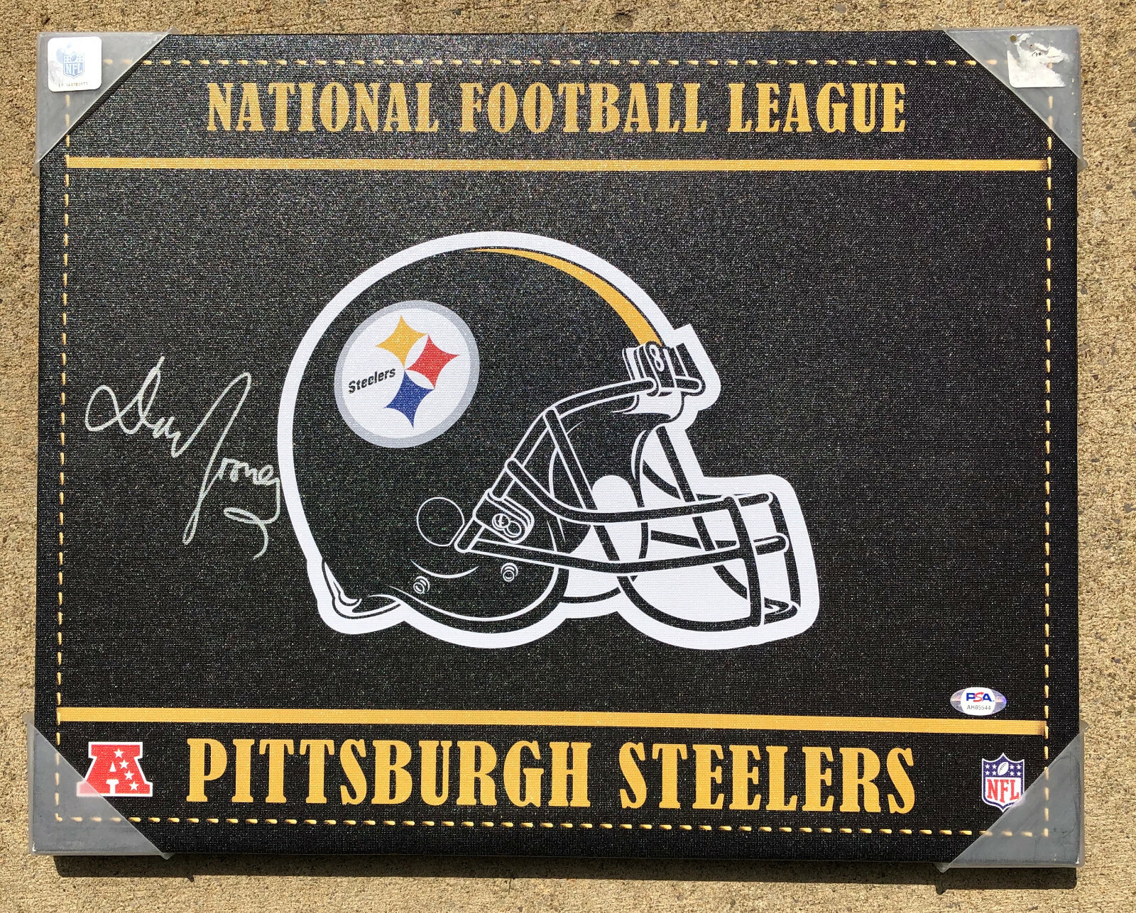 PSA/DNA Pittsburgh Steelers DAN ROONEY Signed Autographed SUPERBOWL CANVAS