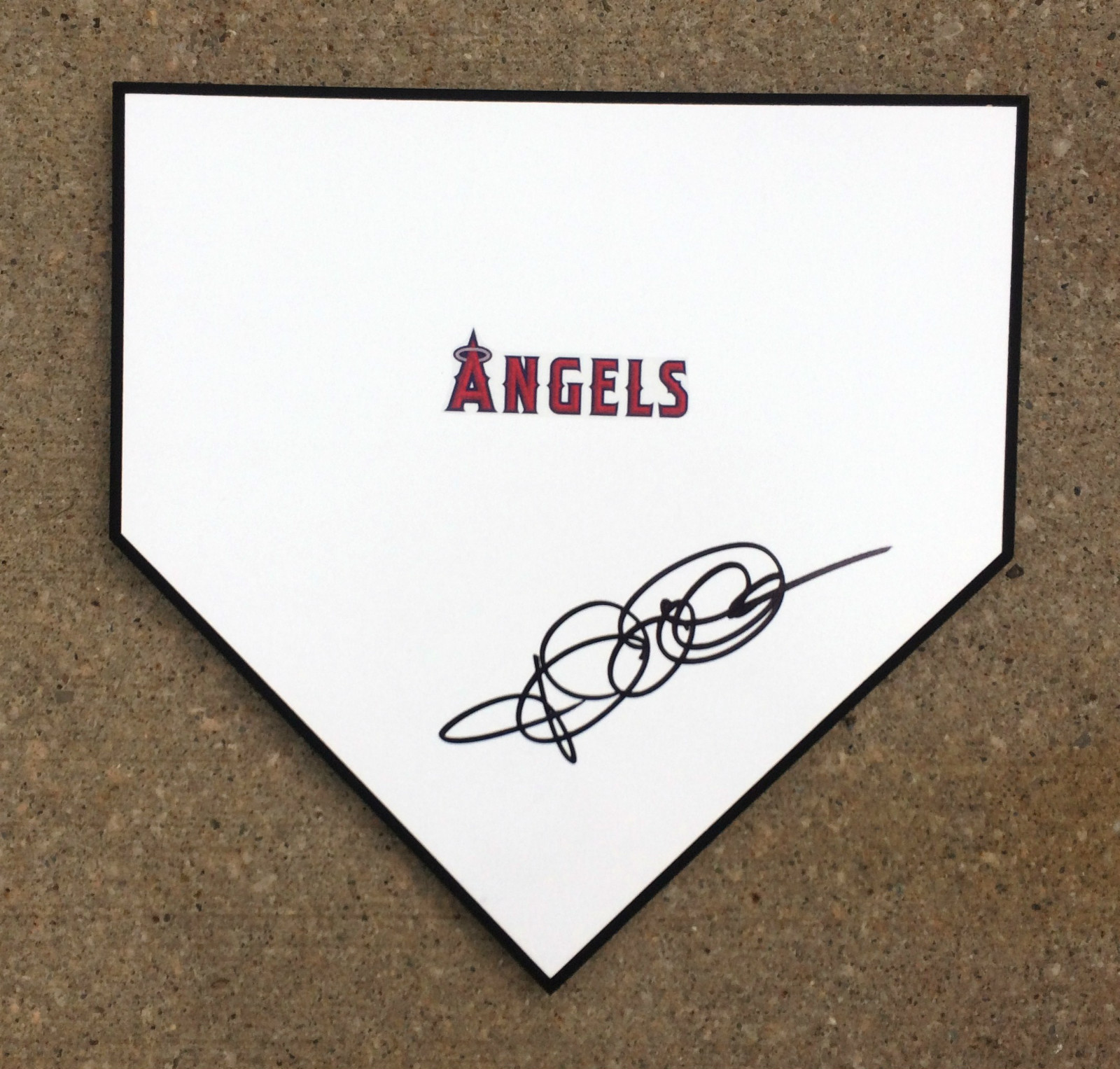 Los Angeles Angels #36 JERED WEAVER Signed Autographed Baseball Plate COA!