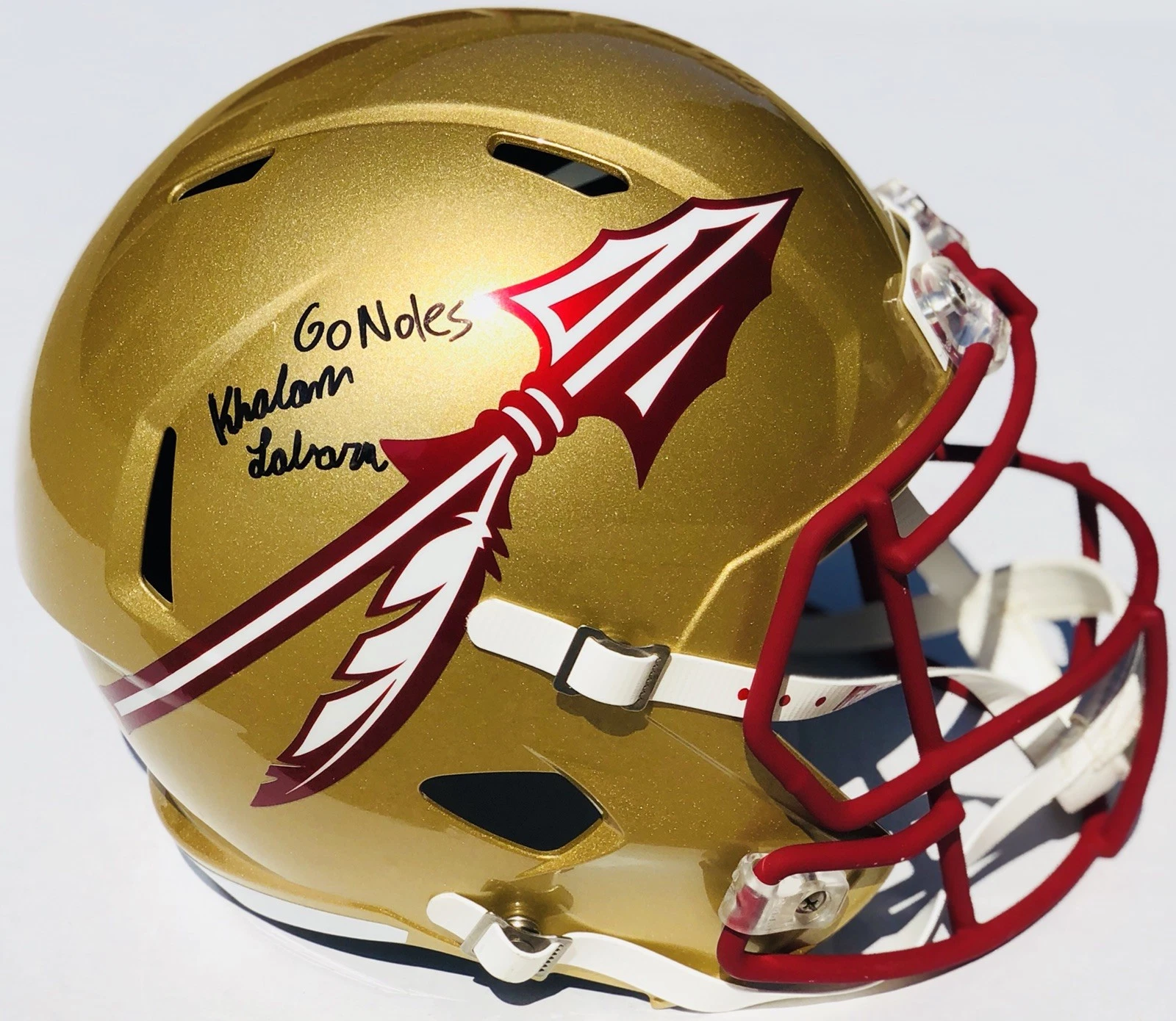 Florida State Seminoles #4 KHALAN LABORN Signed Autographed Football Helmet COA