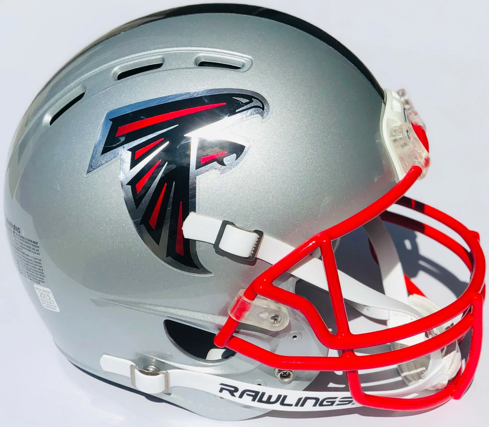 ATLANTA FALCONS CUSTOM BLAZE CHROME AUTHENTIC FOOTBALL HELMET RYAN SUPER BOWL COLLECTIBLE MEMORABILIA