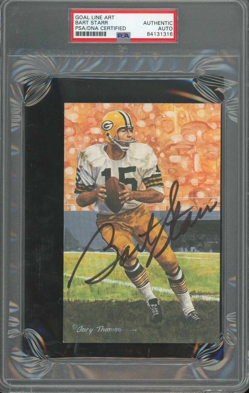 PSA/DNA BART STARR MIKE WEBSTER UNITAS STRAM Autographed Signed Goal Line Cards