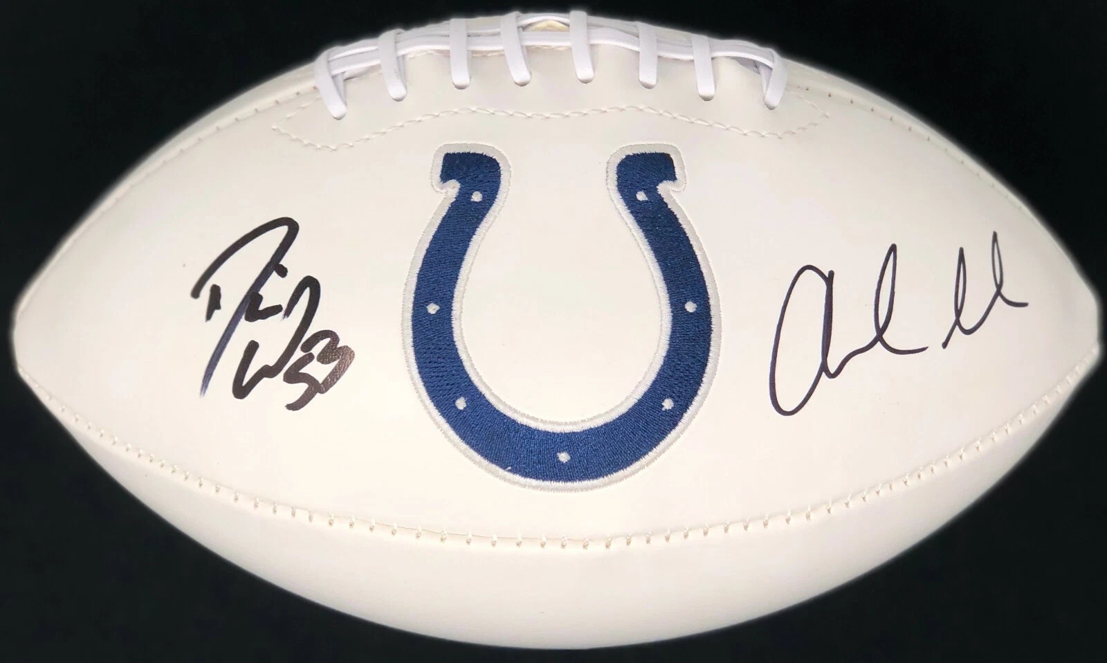 PSA/DNA IND Colts ANDREW LUCK & DARIUS LEONARD Signed Autographed Logo Football