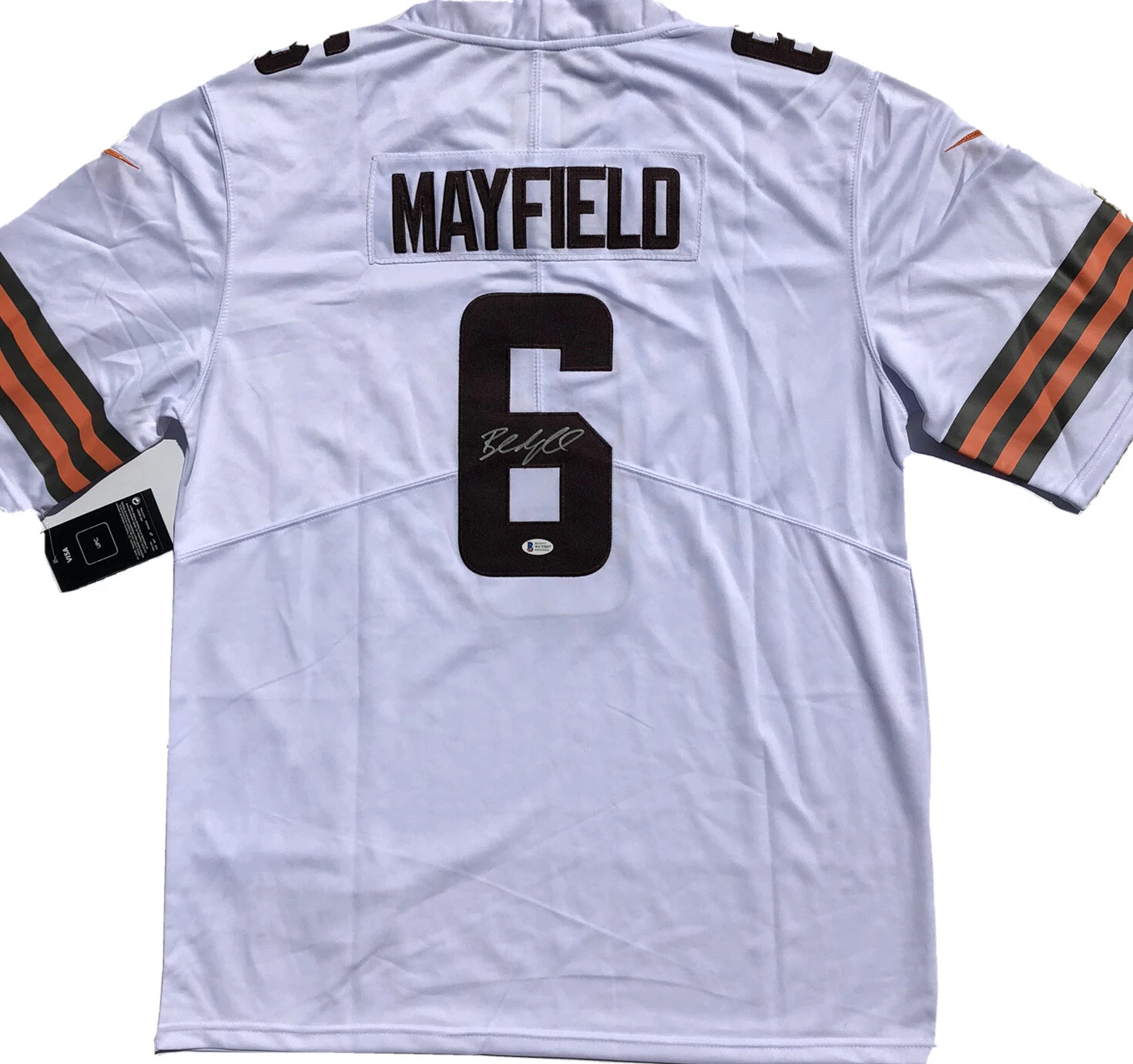 Cleveland Browns #6 BAKER MAYFIELD Signed Autographed Football Jersey #1PICK BAS