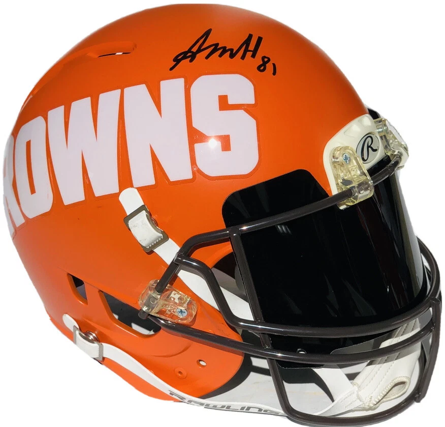 JSA Browns #81 AUSTIN HOOPER Signed Autographed AMP Authentic Football Helmet