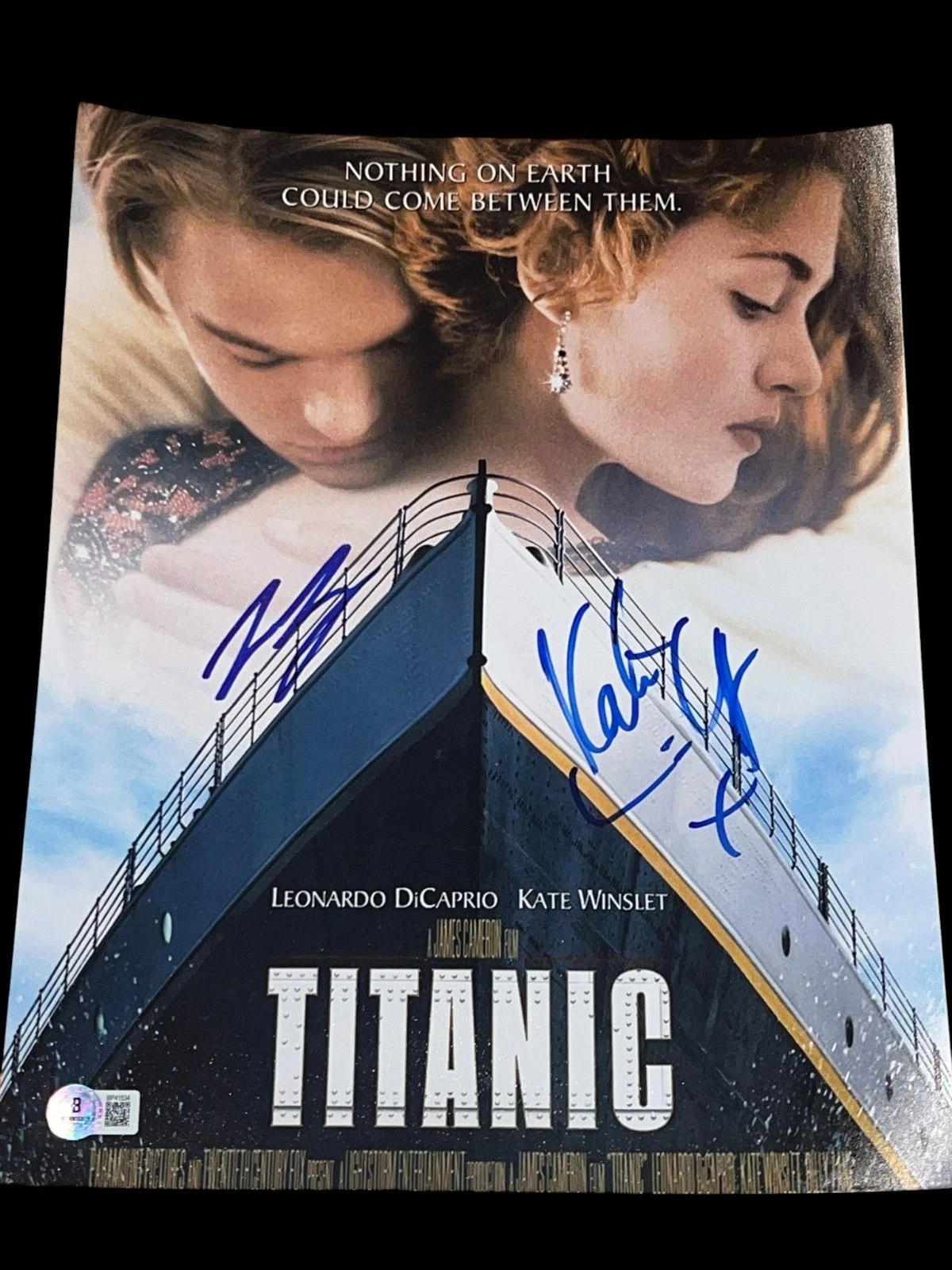 LEONARDO DICAPRIO KATE WINSLET SIGNED AUTOGRAPH 11x14 PHOTO POSTER BECKETT BAS F