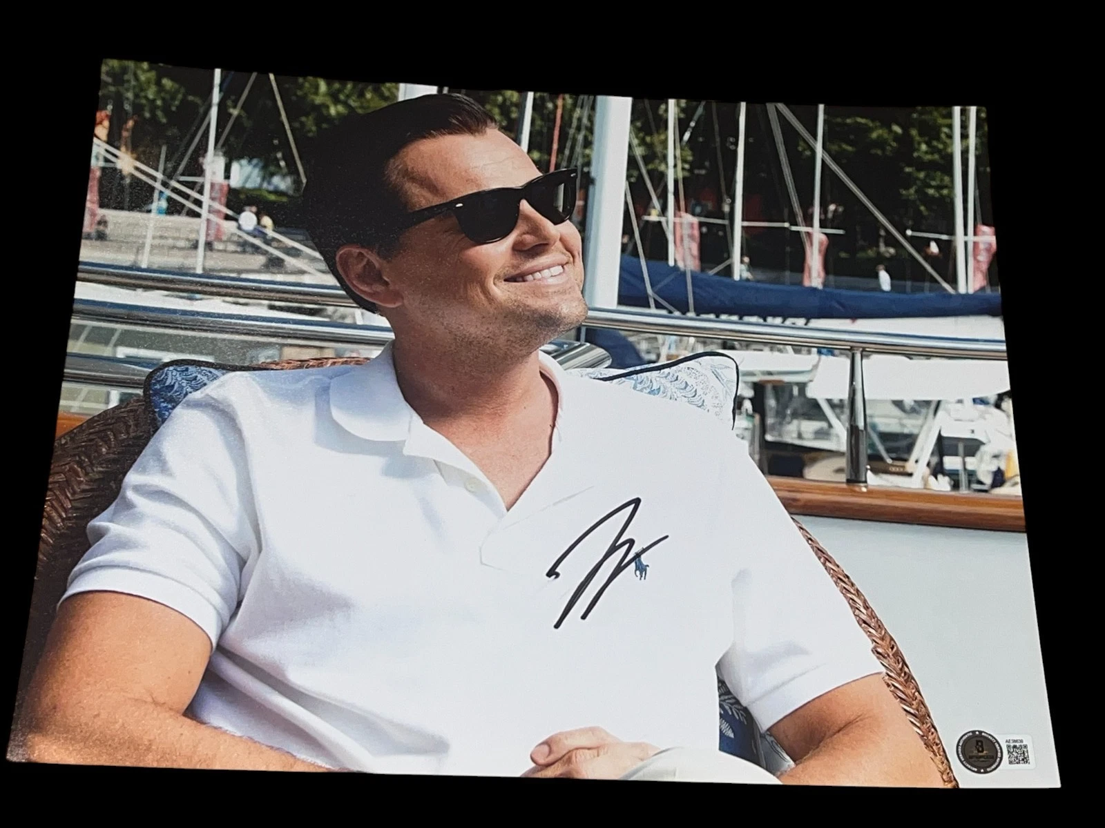LEONARDO DICAPRIO SIGNED AUTOGRAPH 11x14 PHOTO WOLF OF WALL STREET BECKETT BAS J