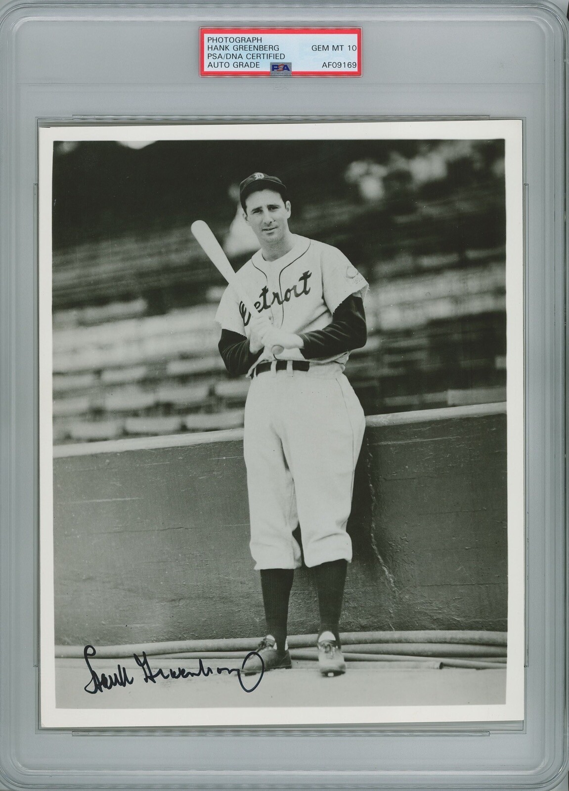 HANK GREENBERG SIGNED 8X10 PSA DNA AF09169 (D) GEM MINT 10 AUTO