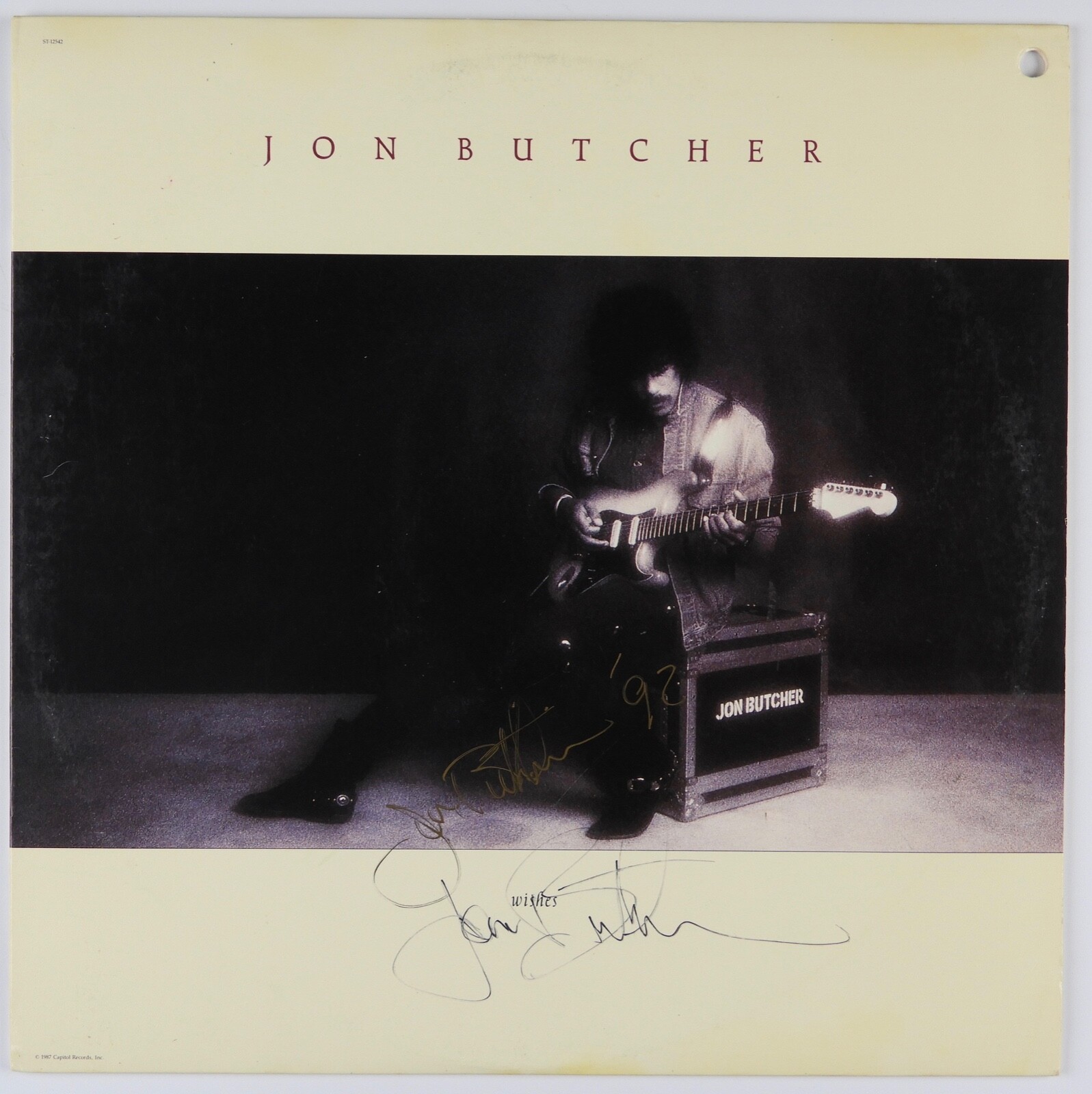Jon Butcher Signed Autograph JSA Record Album Vinyl LP Wishes