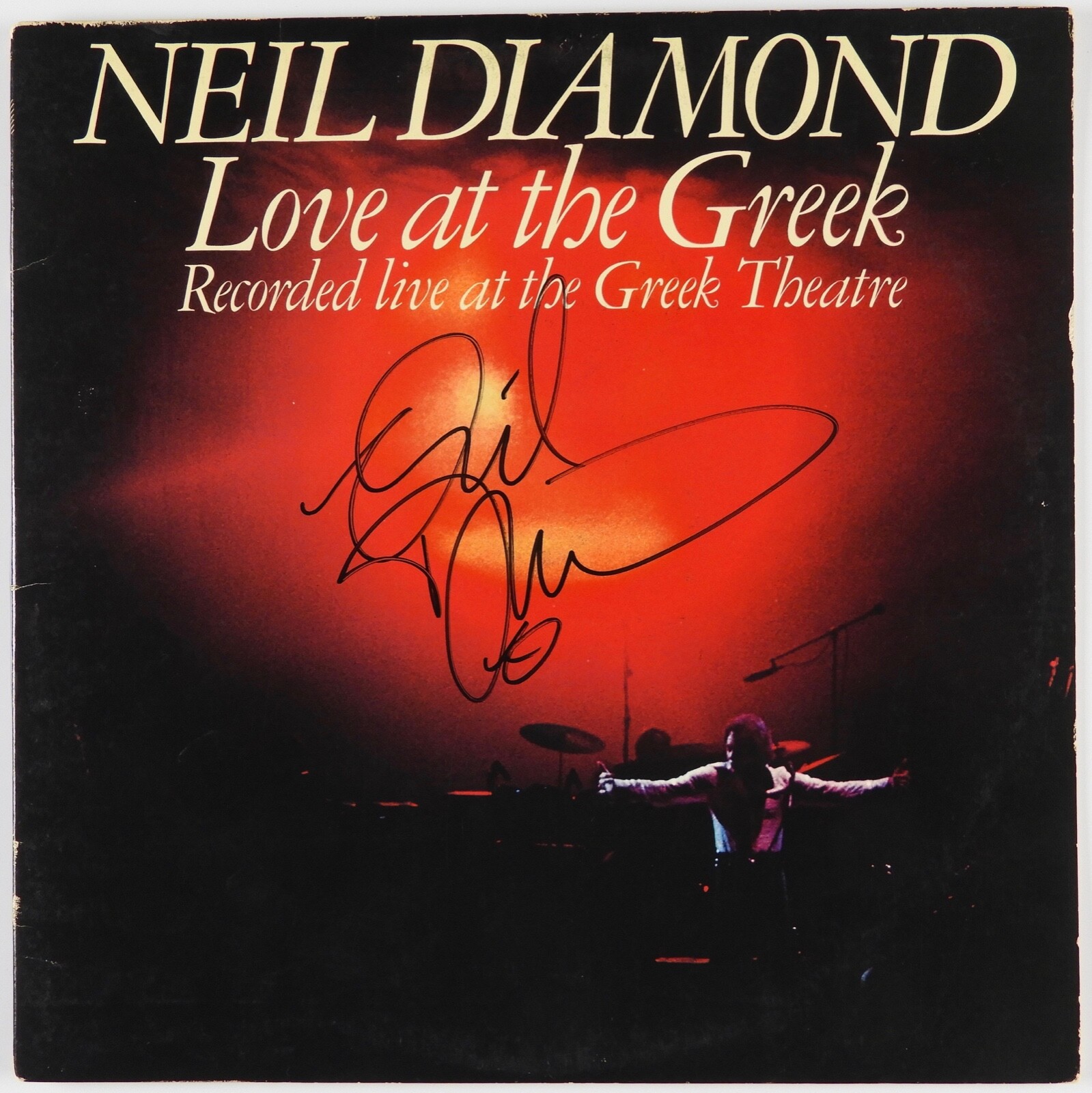 Neil Diamond Love At The Greek Signed Autograph JSA Album LP Record