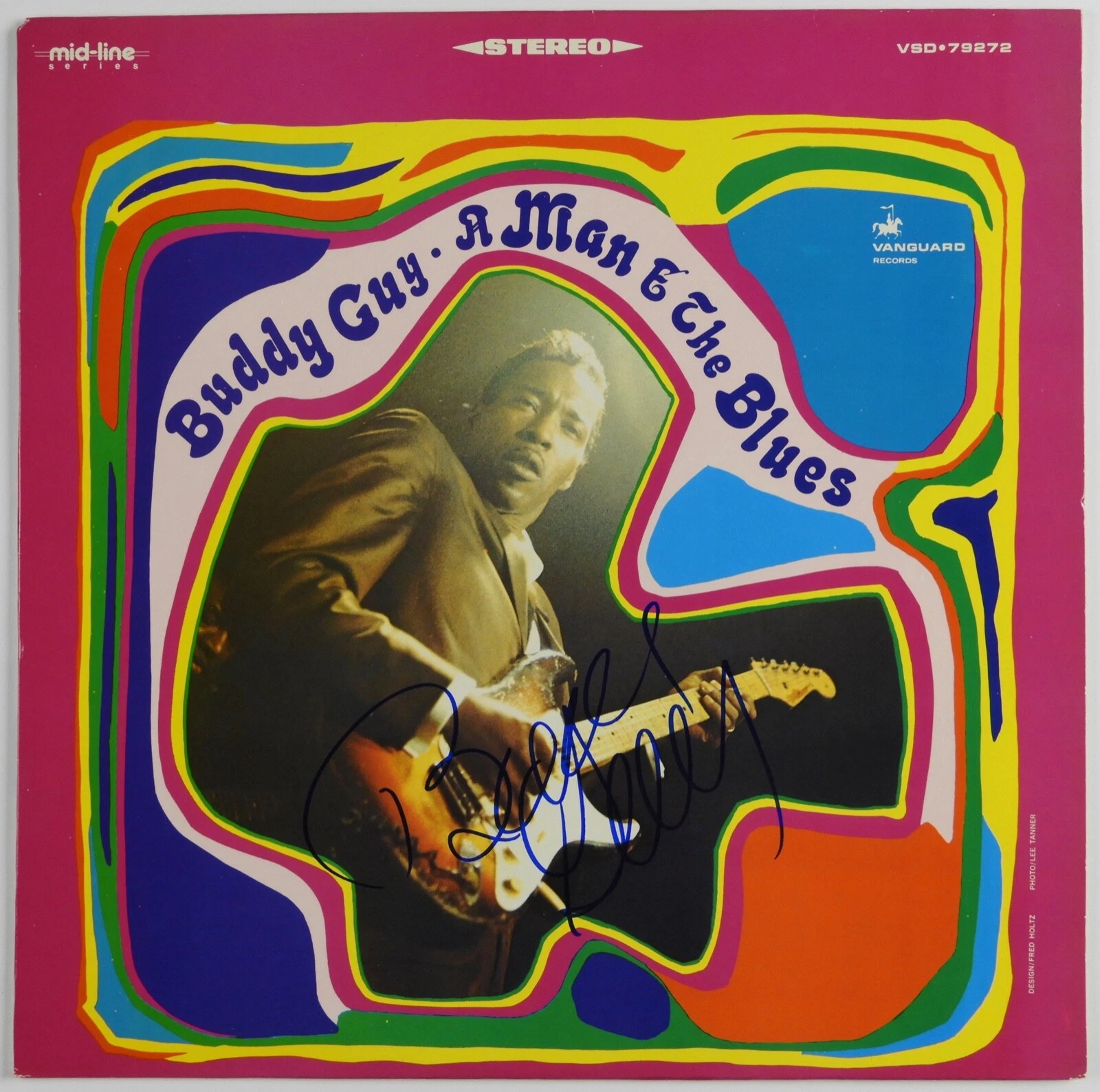 Buddy Guy Signed Autograph JSA A Man & The Blues Vanguard Album LP Vinyl Record