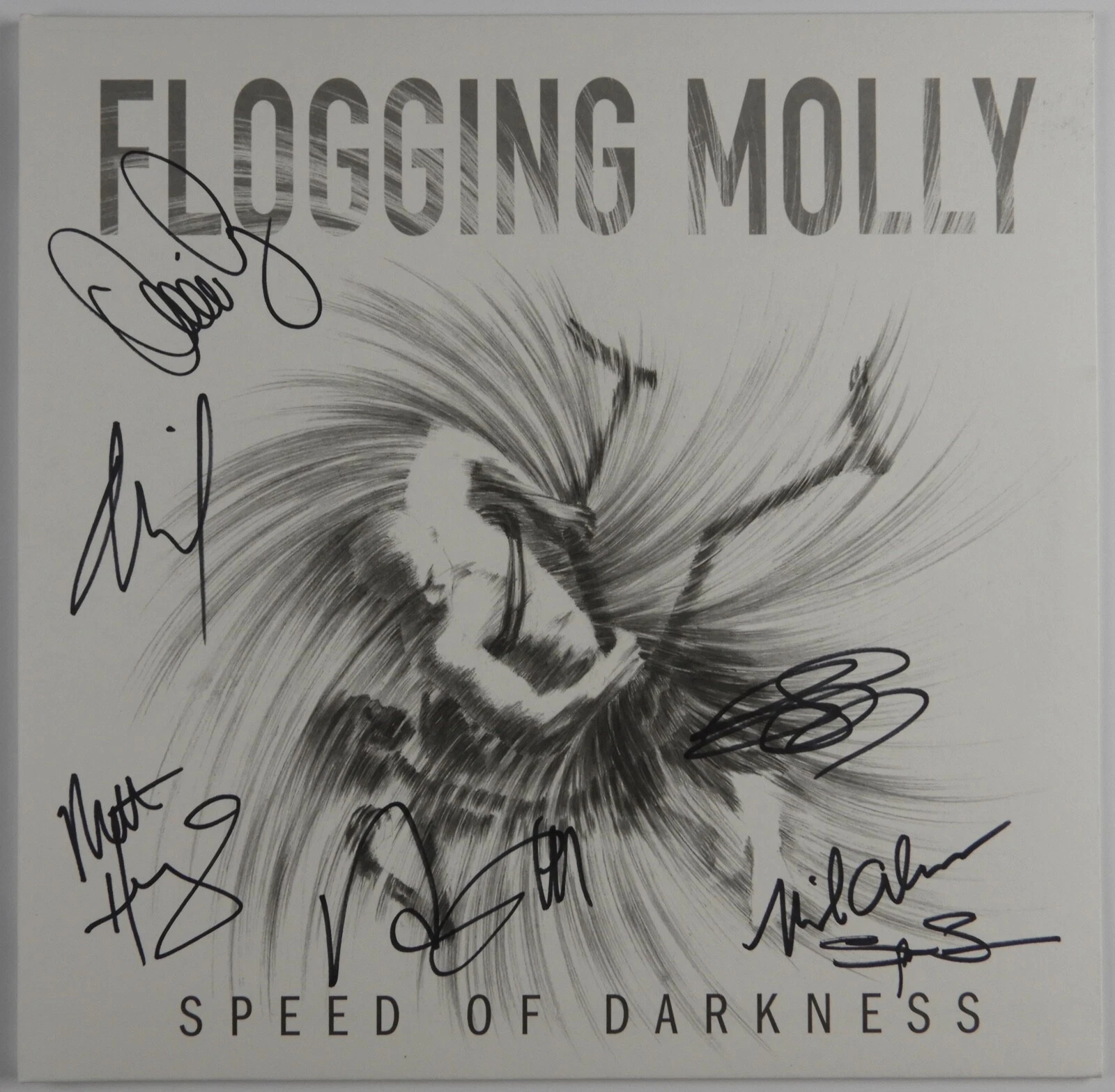 Flogging Molly JSA Fully Autograph Signed Record Album Speed Of Darkness