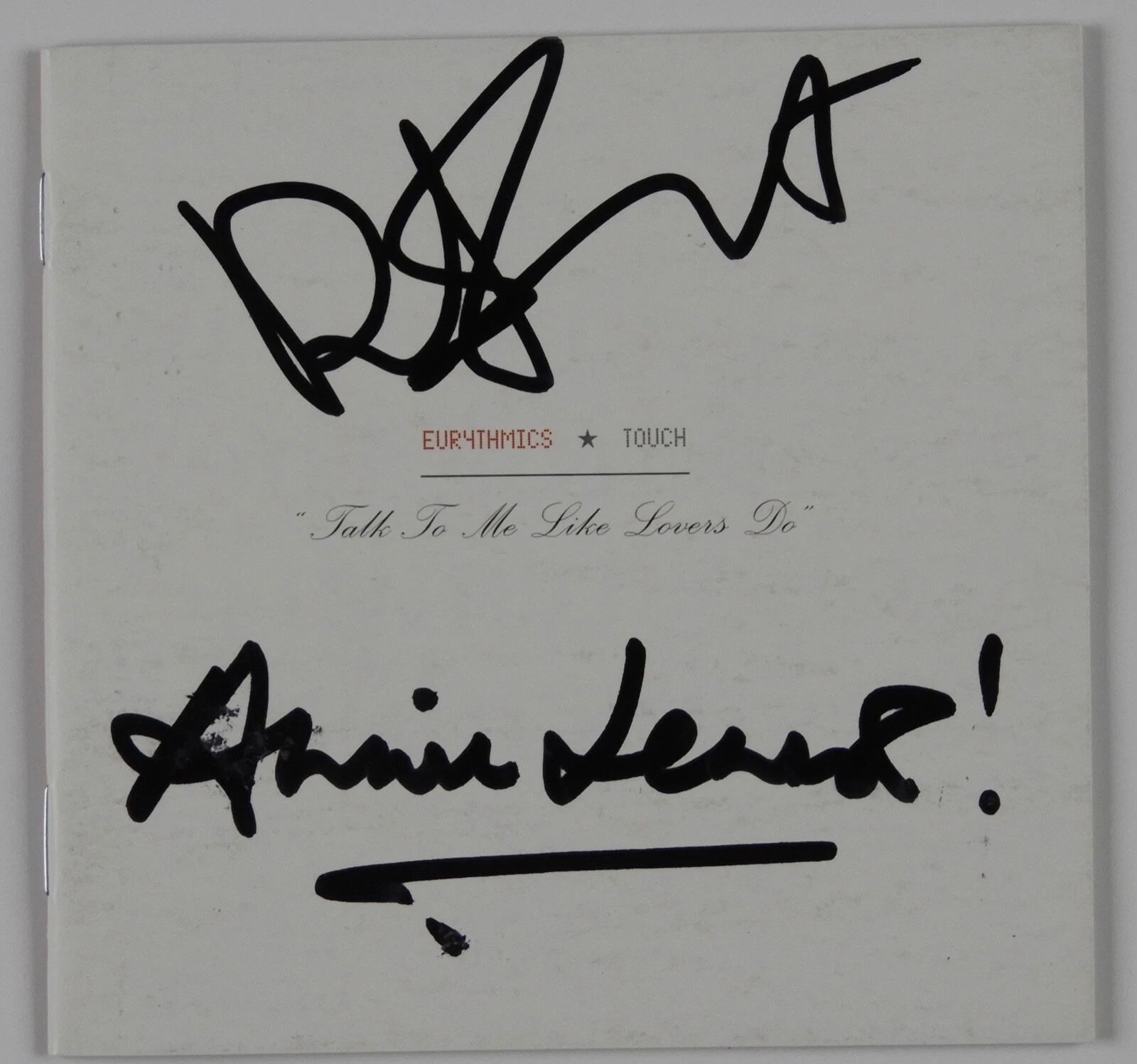 Eurythmics Touch JSA Signed Autograph CD Booklet Annie Lennox Dave Stewart