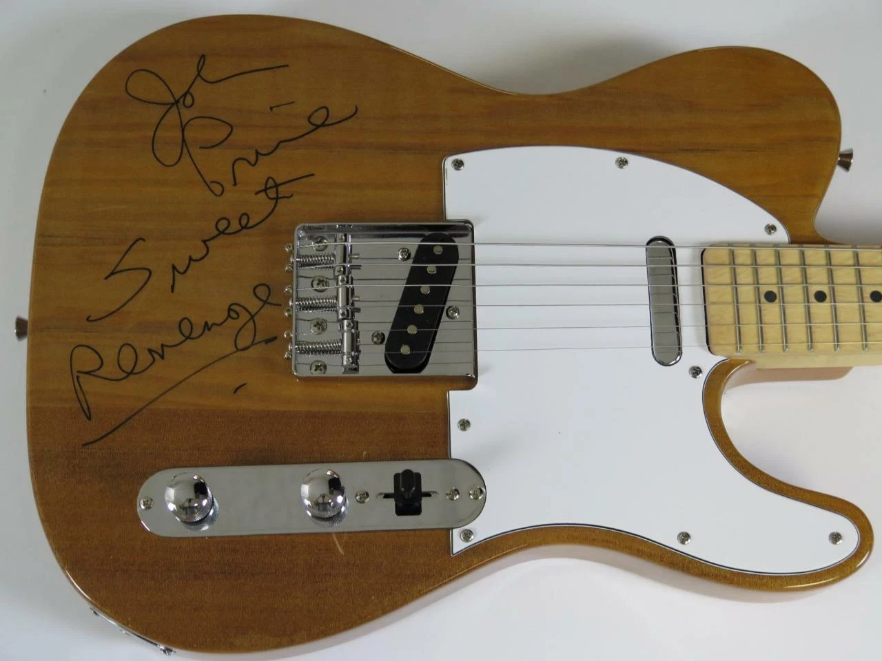 JOHN PRINE Signed Autograph Auto Guitar w/ Song Lyrics JSA BAS