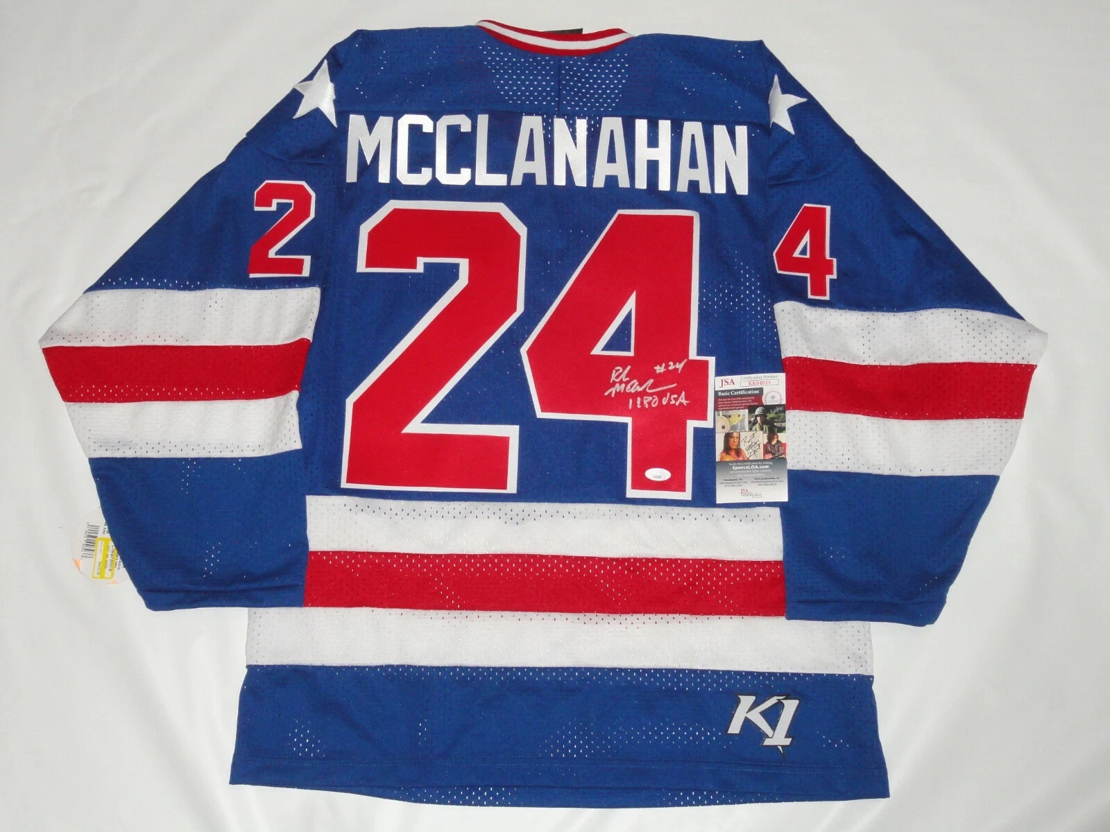 ROB MCCLANAHAN SIGNED K1 1980 TEAM USA JERSEY OLYMPICS JSA COA LICENSED
