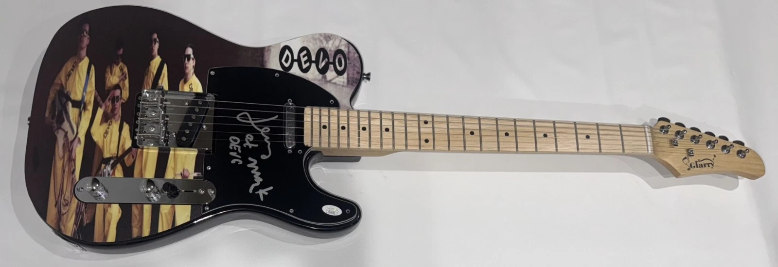 DEVO SIGNED CUSTOM ELECTRIC GUITAR GERALD CASALE MARK MOTHERSBAUGH JSA COA