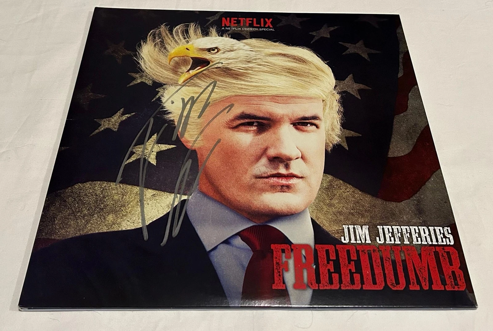 JIM JEFFERIES SIGNED FREEDUMB VINYL RECORD JSA