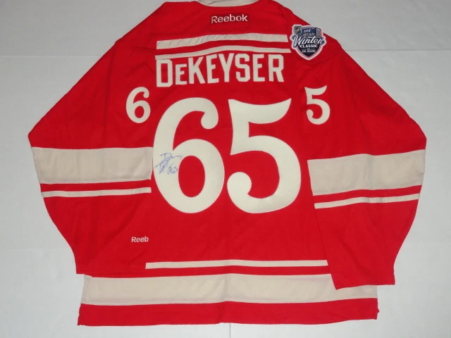 DANNY DEKEYSER SIGNED RBK DETROIT RED WINGS 2014 WINTER CLASSIC JERSEY JSA COA