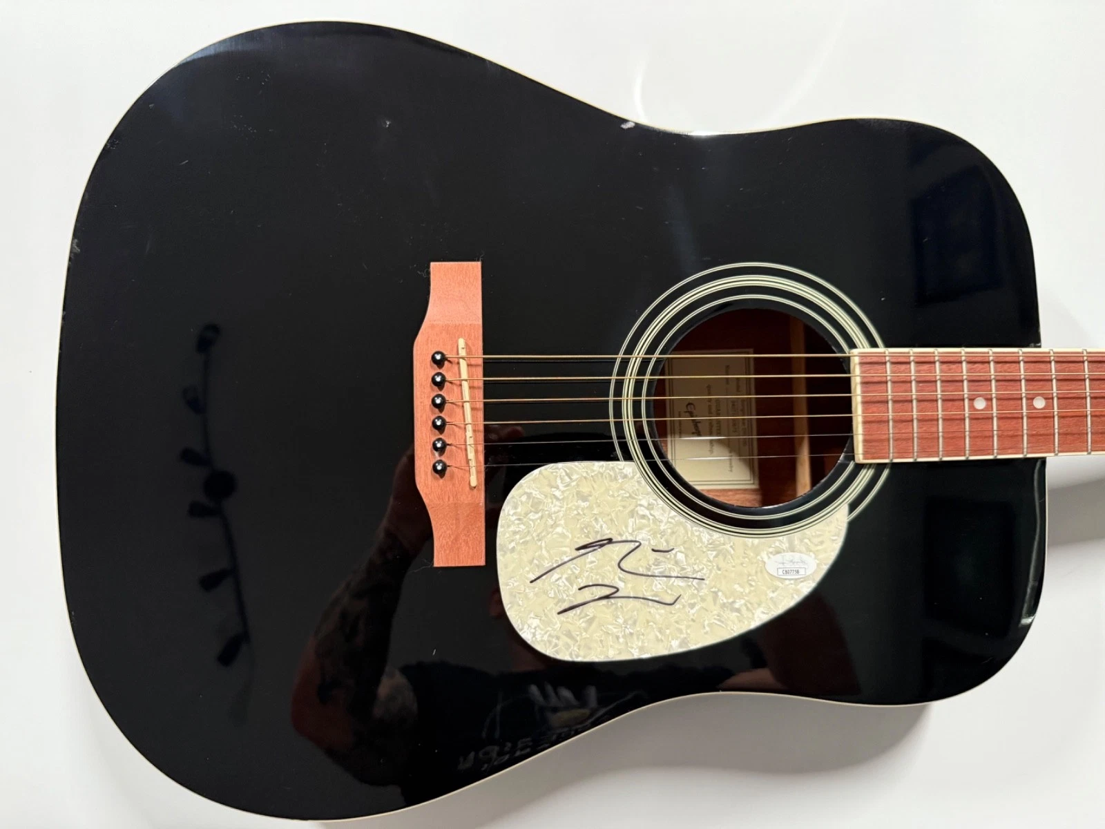 Gavin Adcock JSA Autograph Signed Guitar Epiphone Acoustic