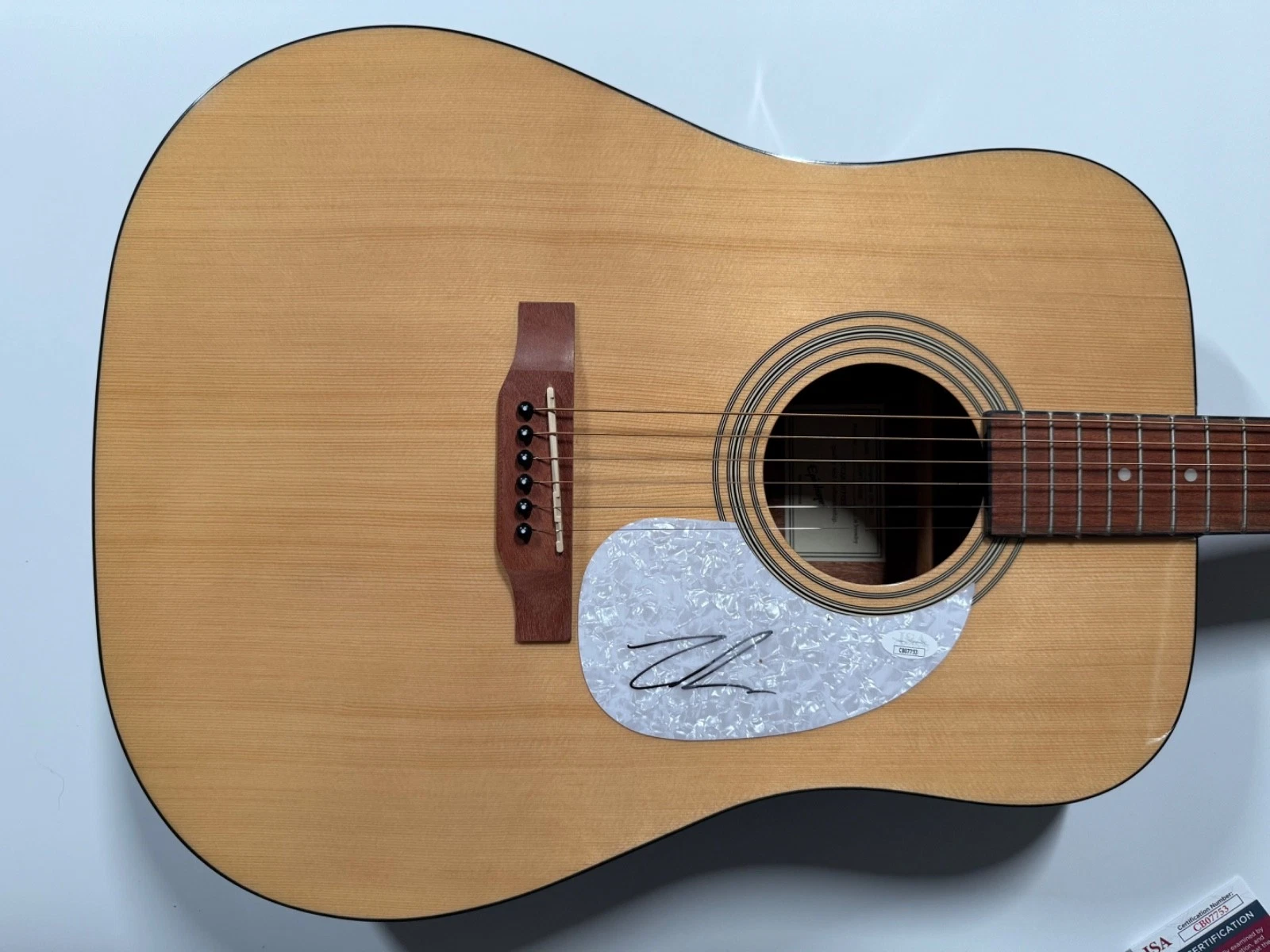 Lily Rose JSA Autograph Signed Guitar Epiphone Acoustic