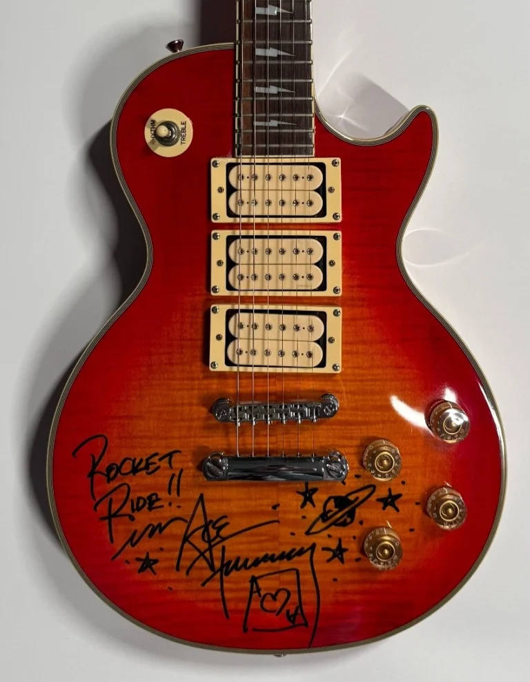 Ace Frehley KISS JSA Signed Autograph Signature Model 1999 Epiphone Guitar