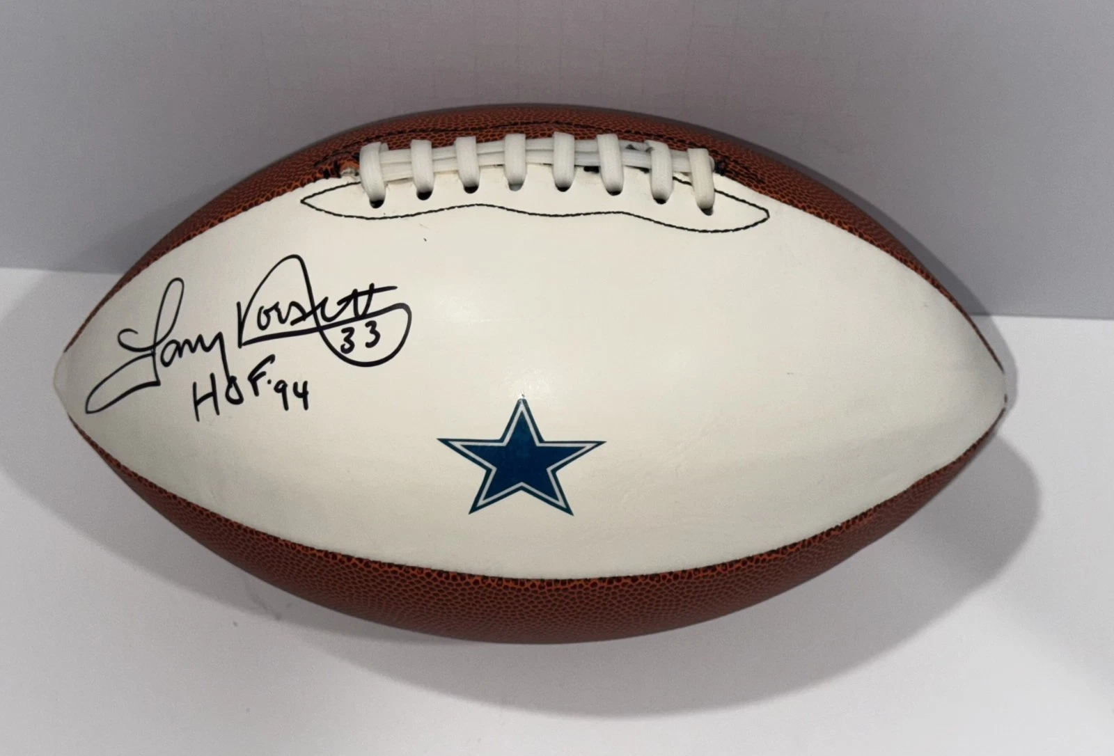 TONY DORSETT SIGNED FOOTBALL DALLAS COWBOYS AUTOGRAPHED