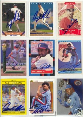 IVAN CALDERON MONTREAL EXPOS 1992 DONRUSS SIGNED CARD