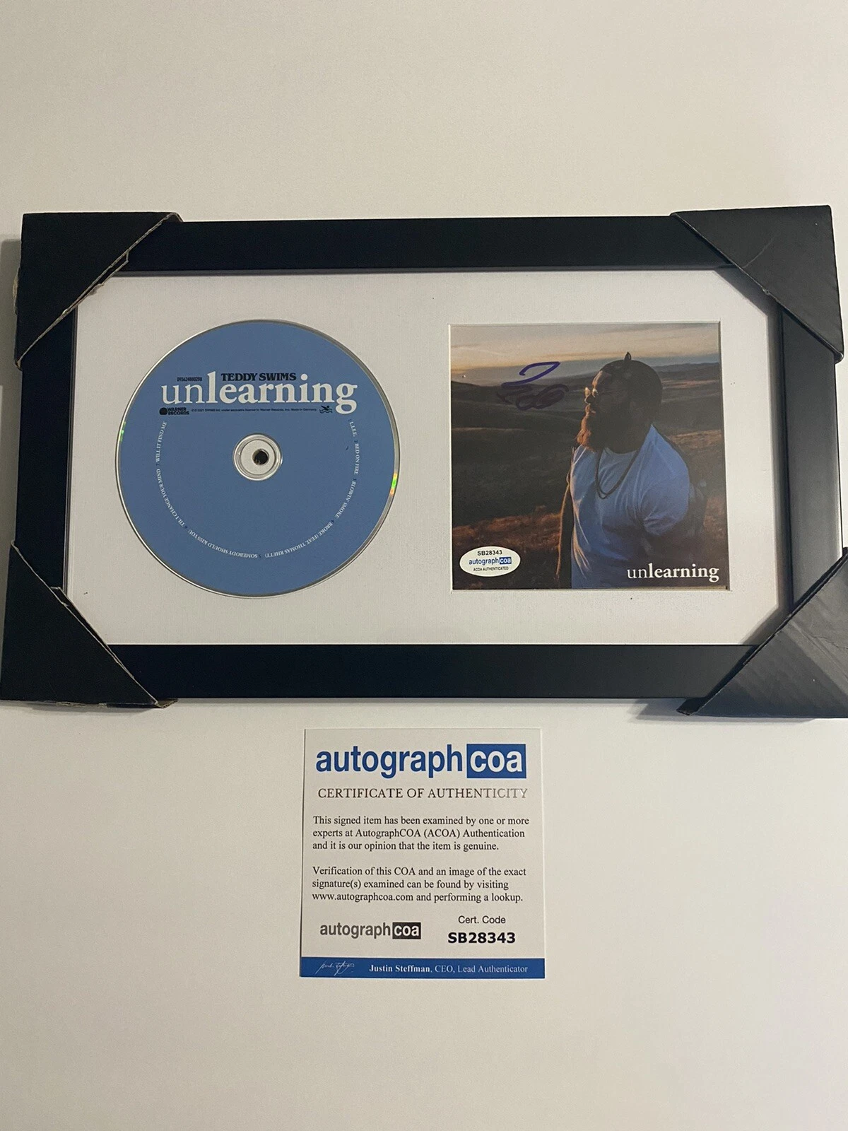 Teddy Swims signed autographed CD “Unlearning”Young Star ACOA COA Music