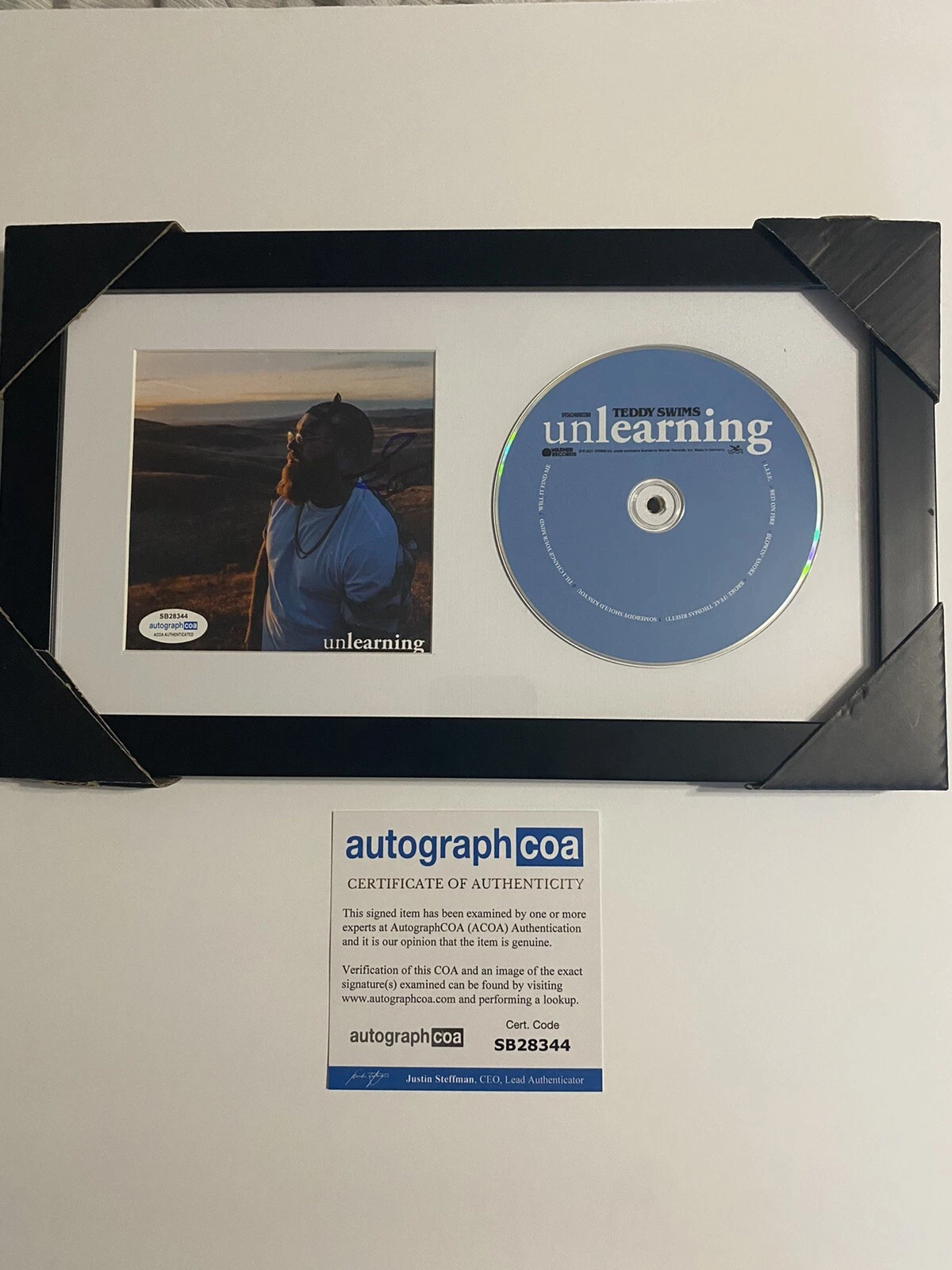 Teddy Swims signed autographed CD “Unlearning”Young Star ACOA COA Music