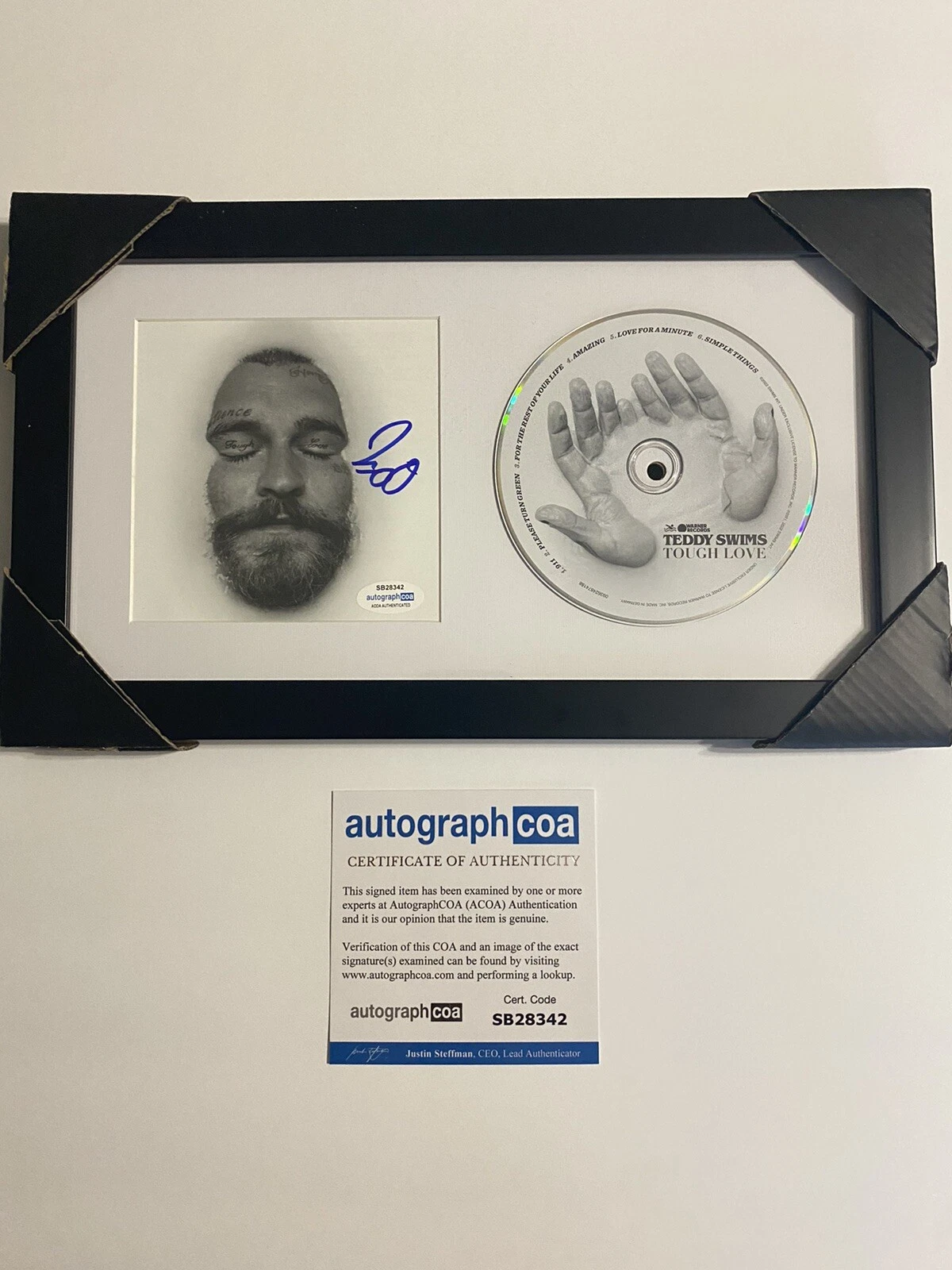 Teddy Swims signed autographed CD “Tough Love”Young Star ACOA COA Music