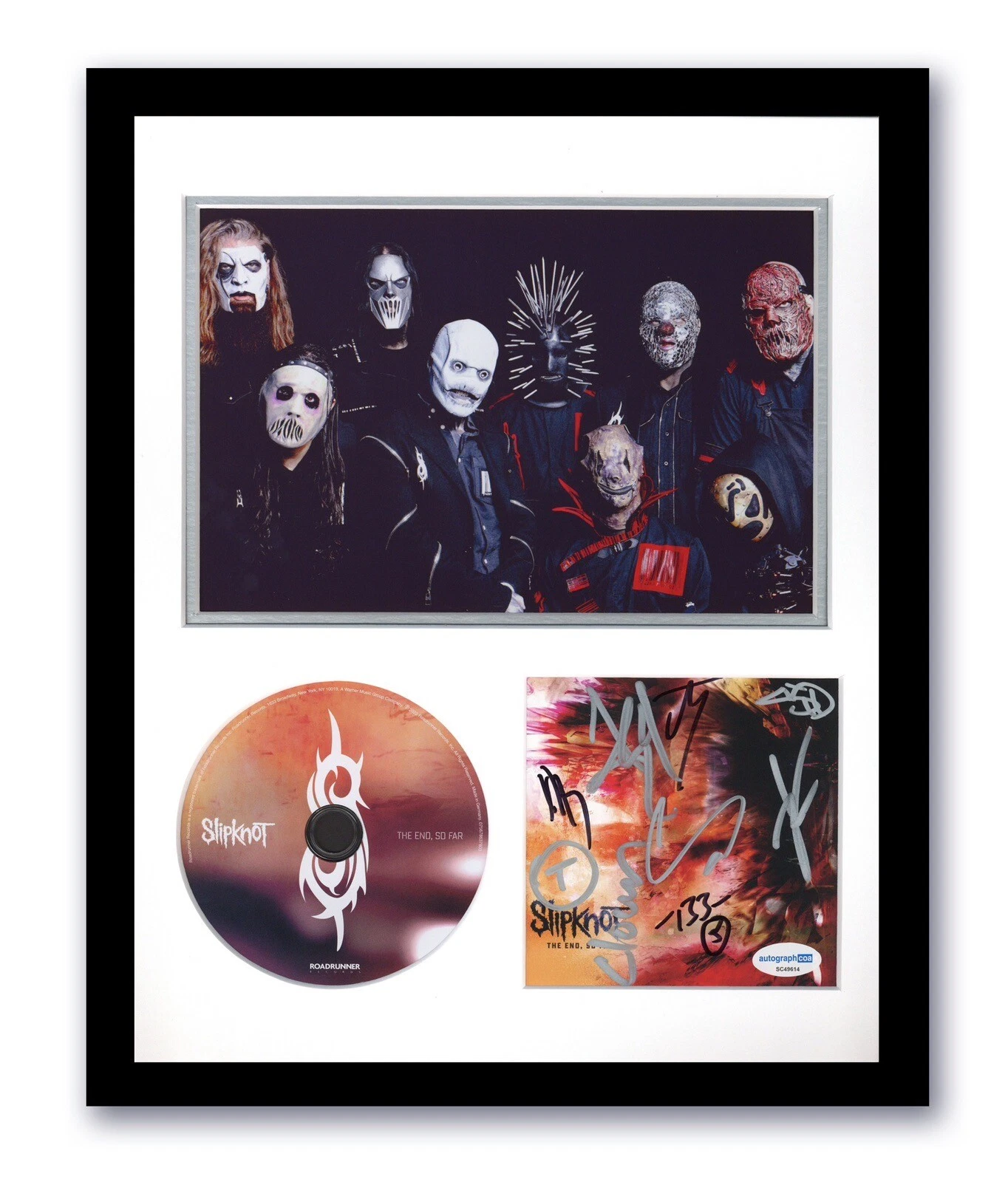 ‘Slipknot’ Signed Framed 11x14 CD ‘The End, So Far’ All 9 Members! ACOA RARE!
