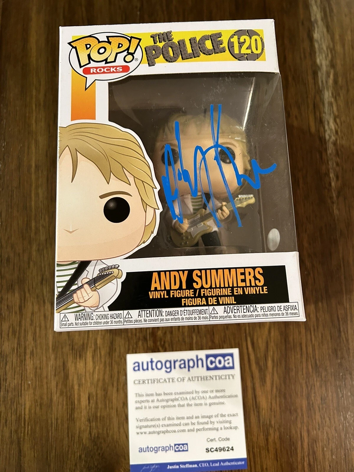 Andy Summers ‘The Police’ Guitarist Signed Funko Pop Figure ACOA Autograph