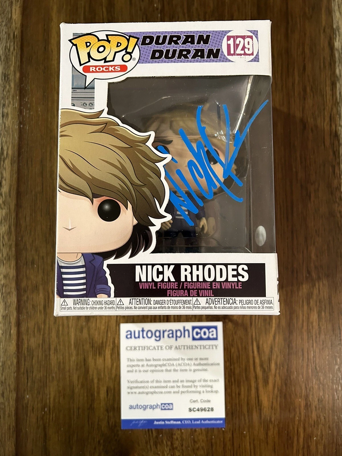 Nick Rhodes ‘Duran Duran’ Signed Autograph Funko Pop ACOA Keyboardist