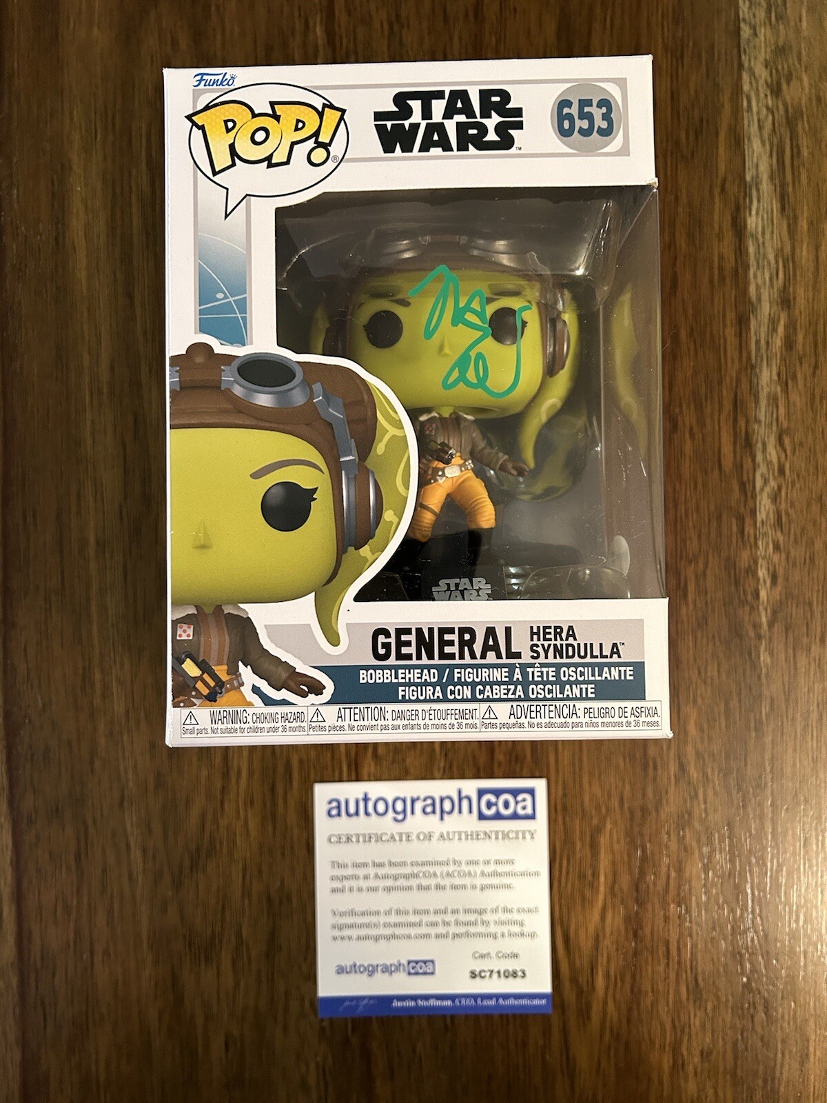 Mary Elizabeth Winstead ‘General Hera’ Signed Star Wars Funko Pop ACOA Ashoka