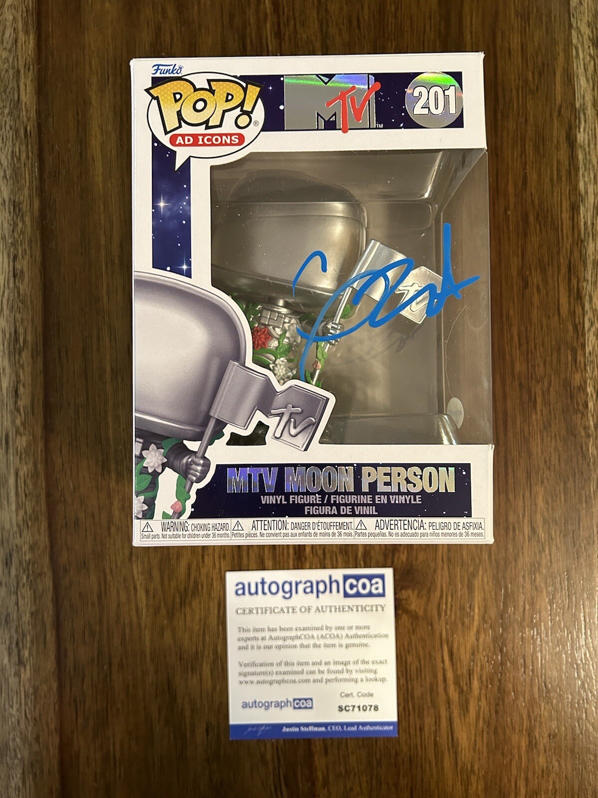 GZA Liquid Swords ‘Wu Tang Clan’ MTV Moon Person Signed Funko Pop ACOA Wu-Tang