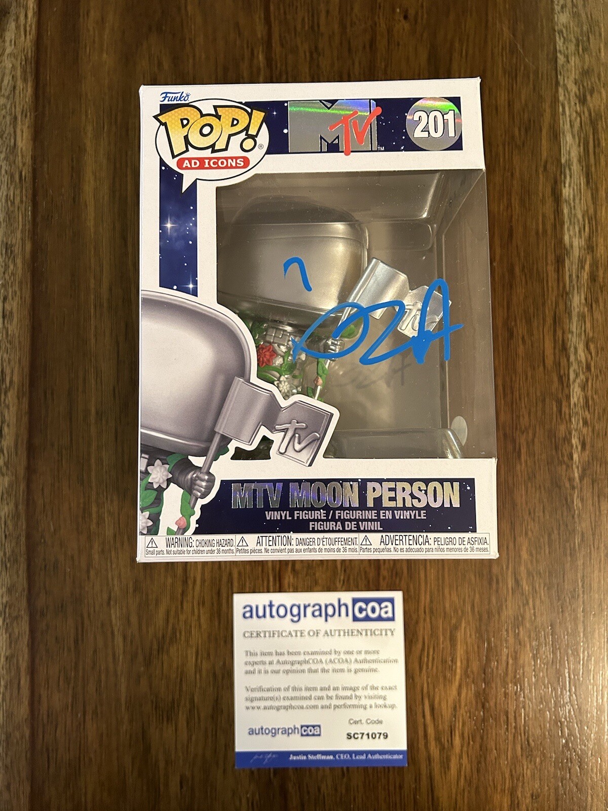GZA Liquid Swords ‘Wu Tang Clan’ MTV Moon Person Signed Funko Pop ACOA Wu-Tang