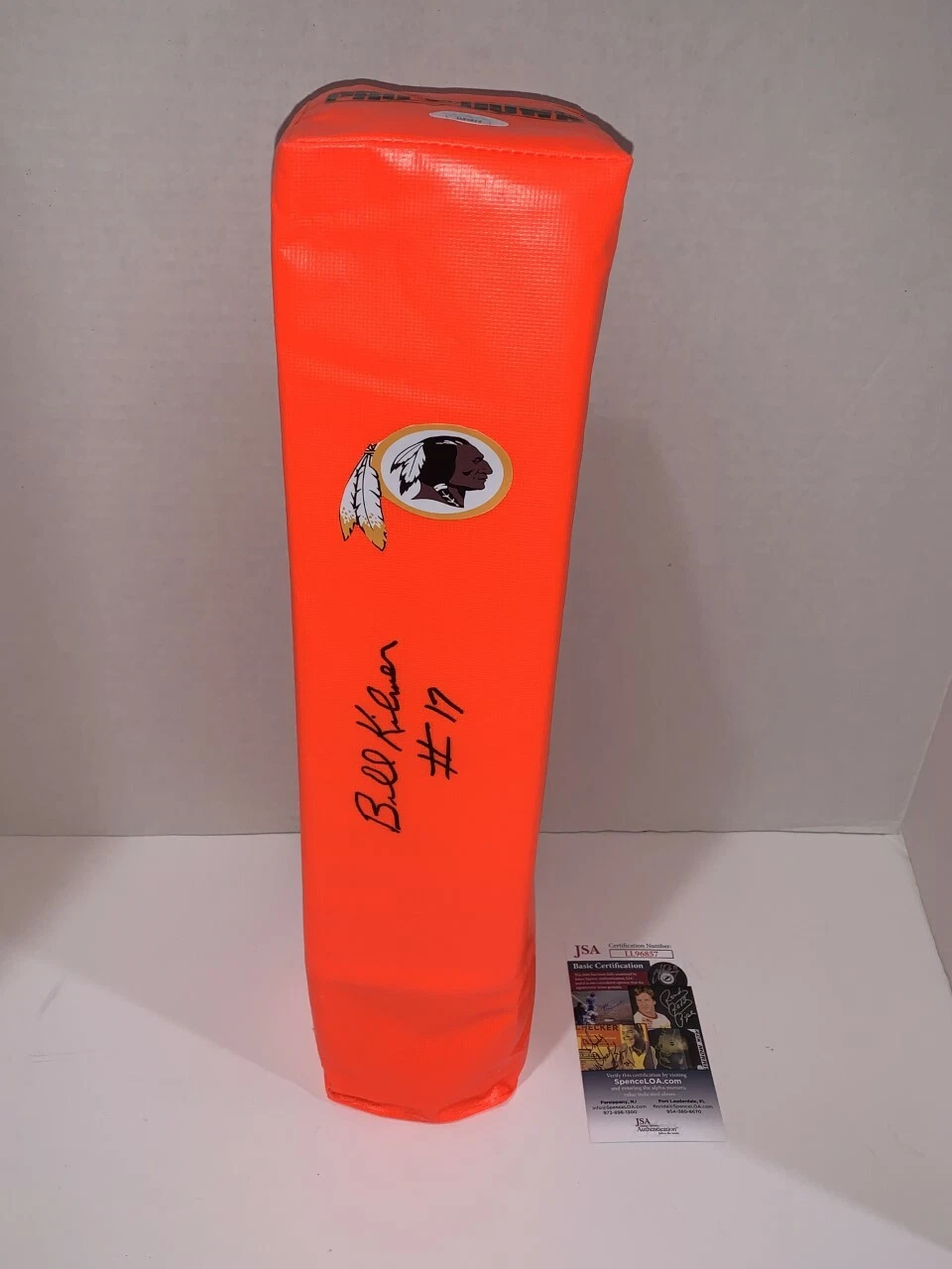 BILLY KILMER SIGNED TOUCHDOWN PYLON WASHINGTON REDSKINS HOF BILL JSA COA